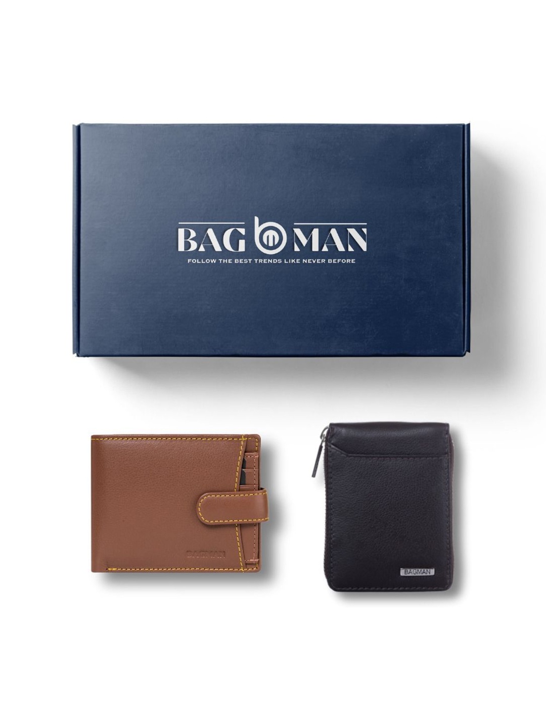 

BAGMAN Unisex Accessory Gift Set of, Brown