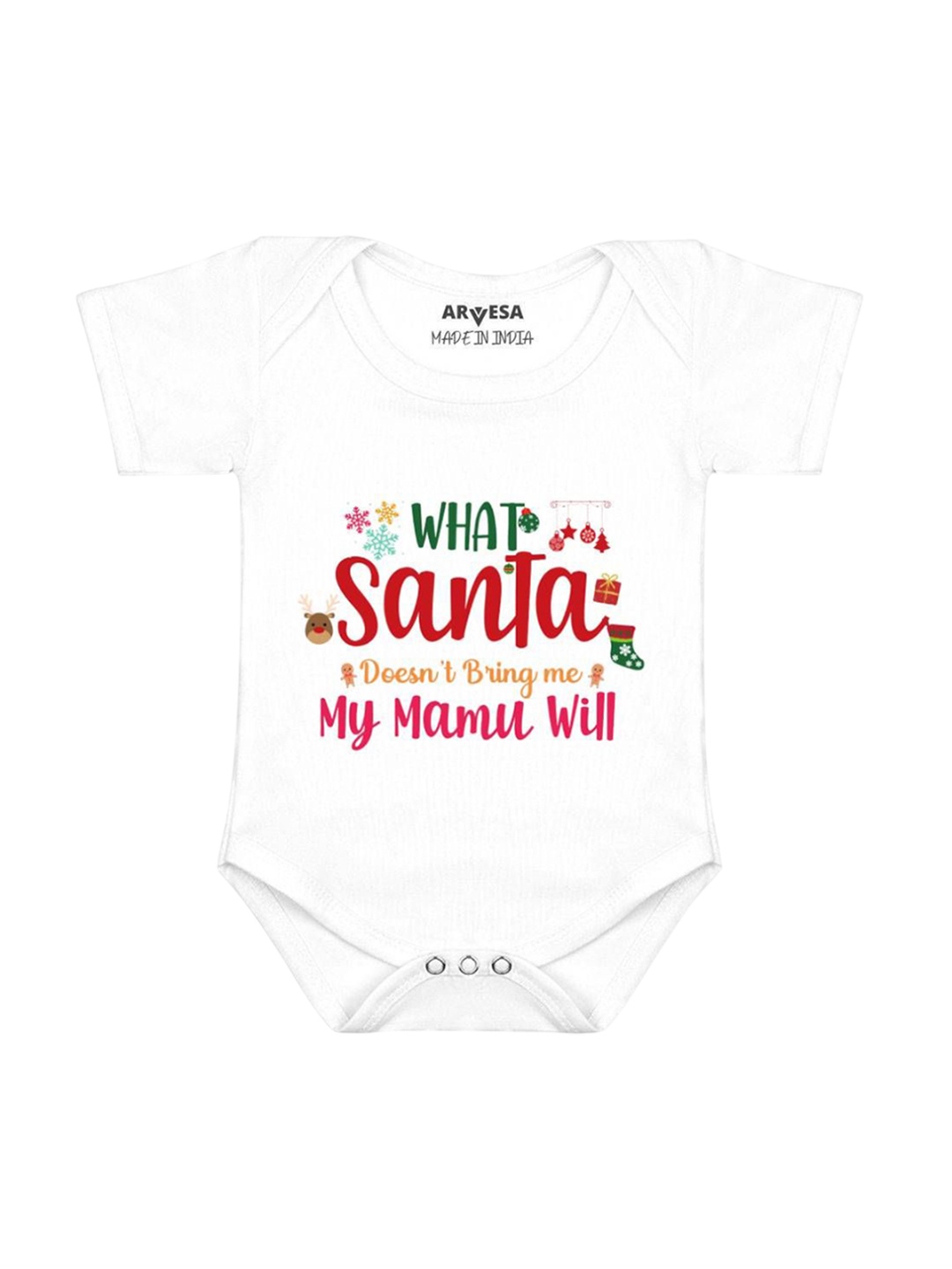 

Arvesa Infants Printed Bodysuit, White
