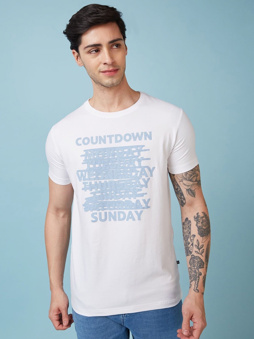 

Status Quo Men Typography Printed Round Neck Regular Fit T-shirt, White