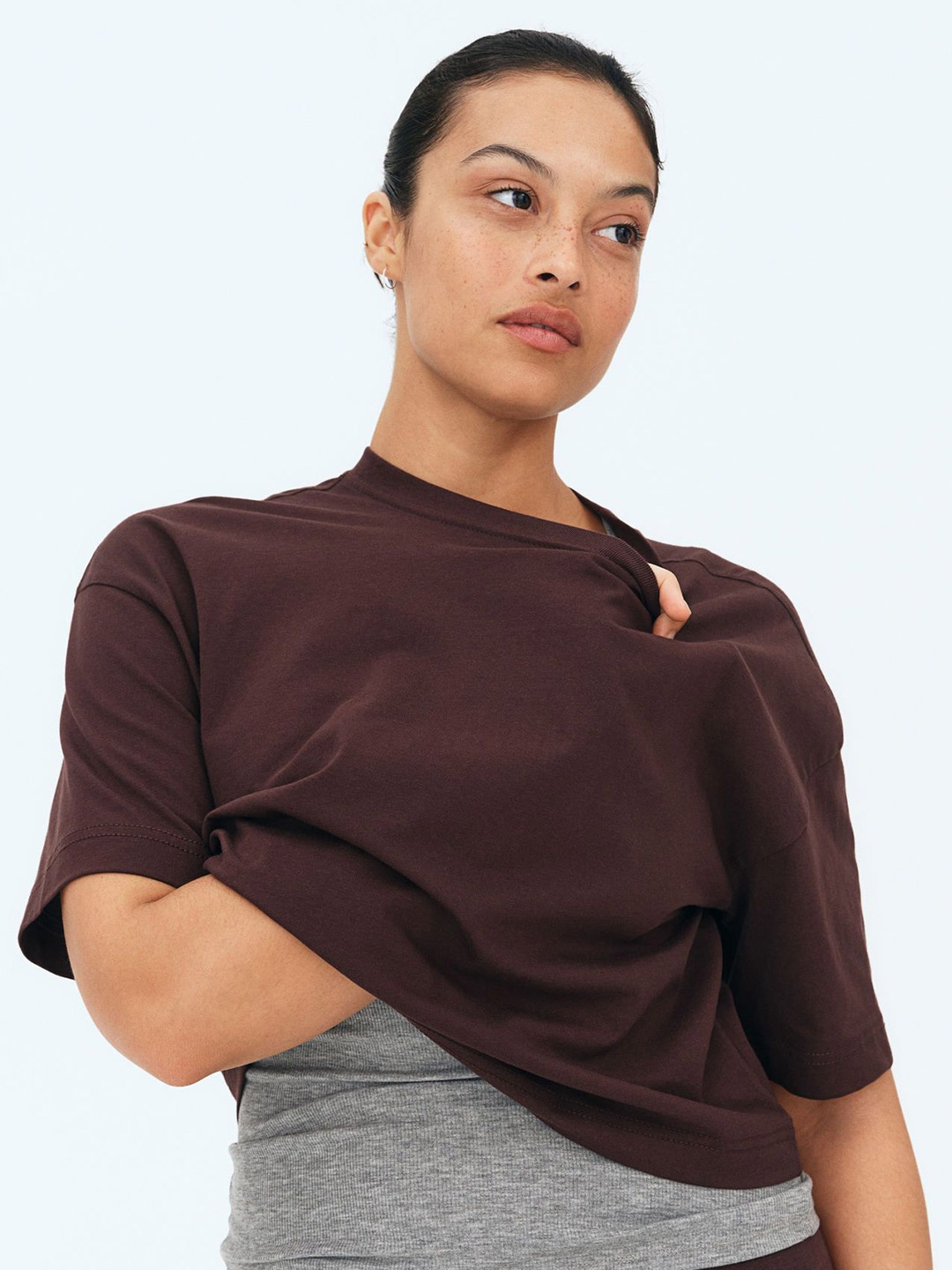 

H&M Oversized T-Shirt, Brown