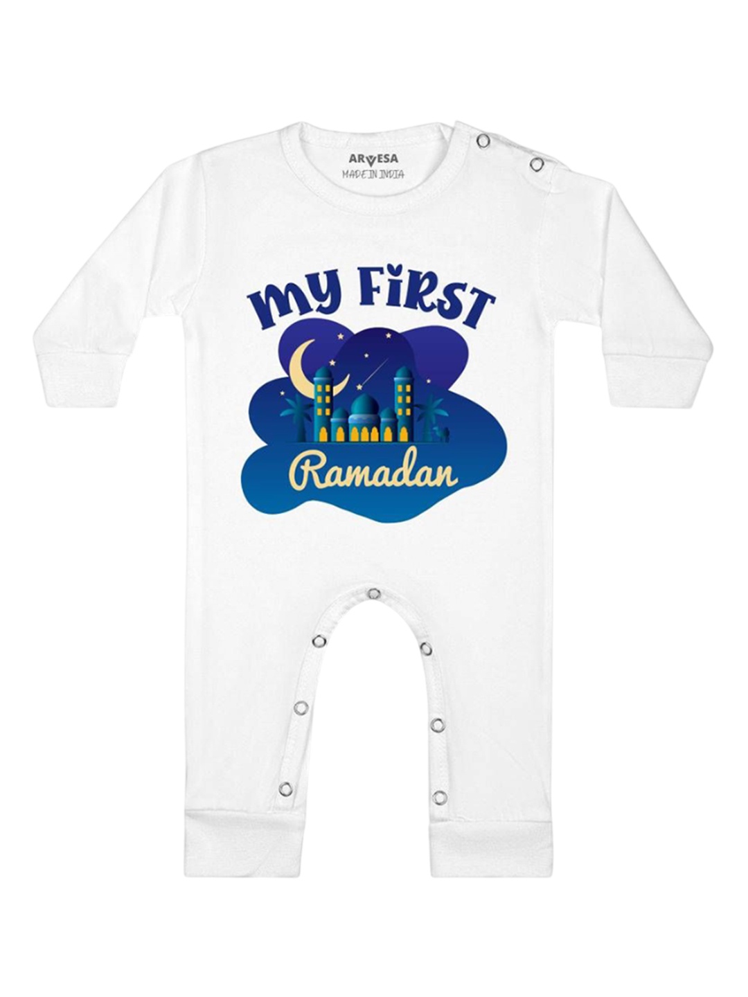 

Arvesa Kids My First Ramadan Printed Bodysuit, White