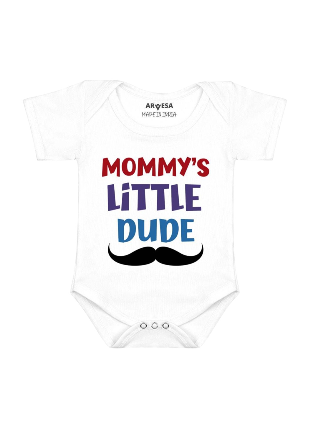 

Arvesa Kids Mommy Little Dude Printed Romper, White