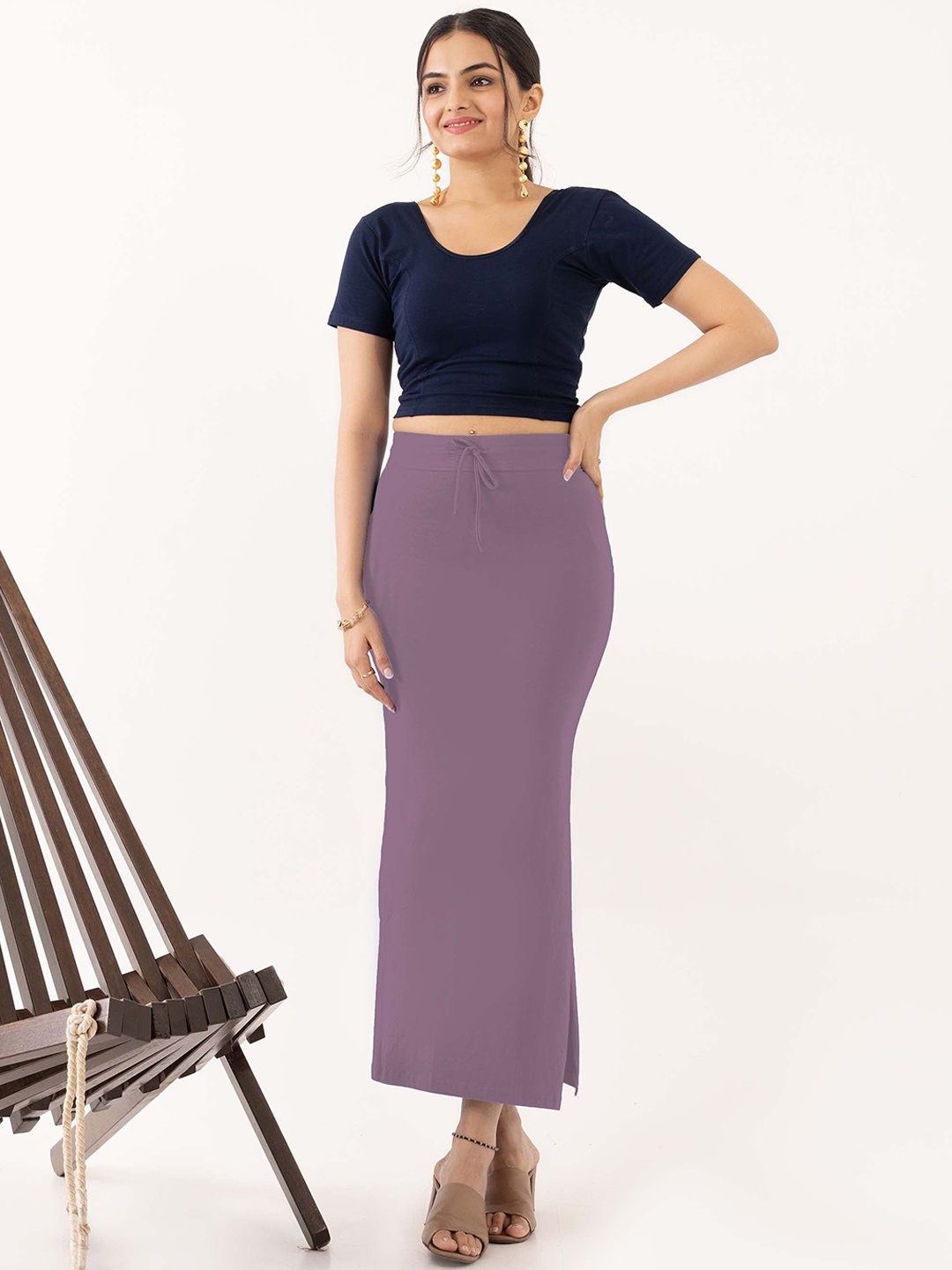 

IndianRang 4-Way Stretchable Seamless Saree Shapewear, Purple