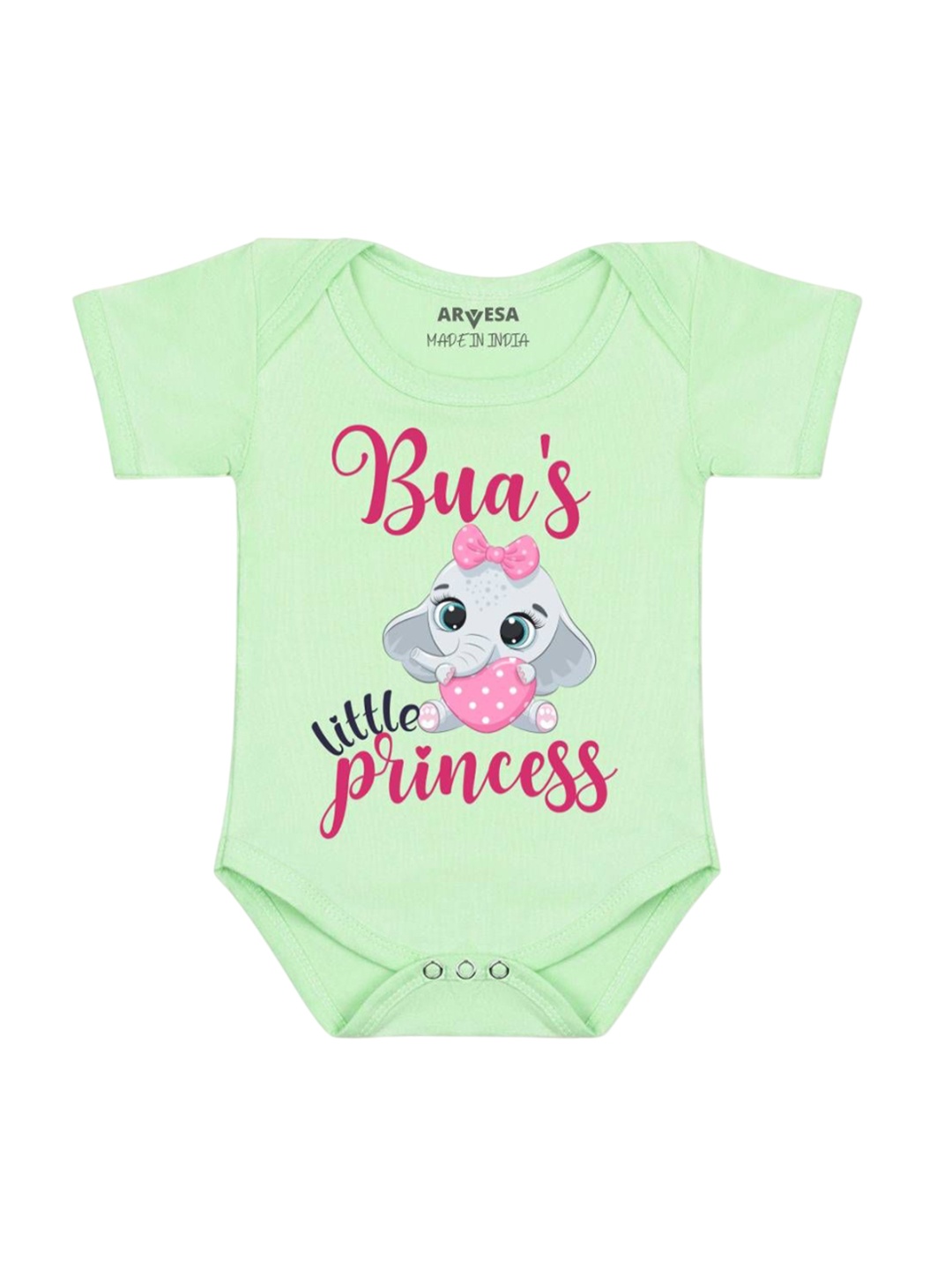 

Arvesa Kids Bua Little Princess Printed Romper, Green