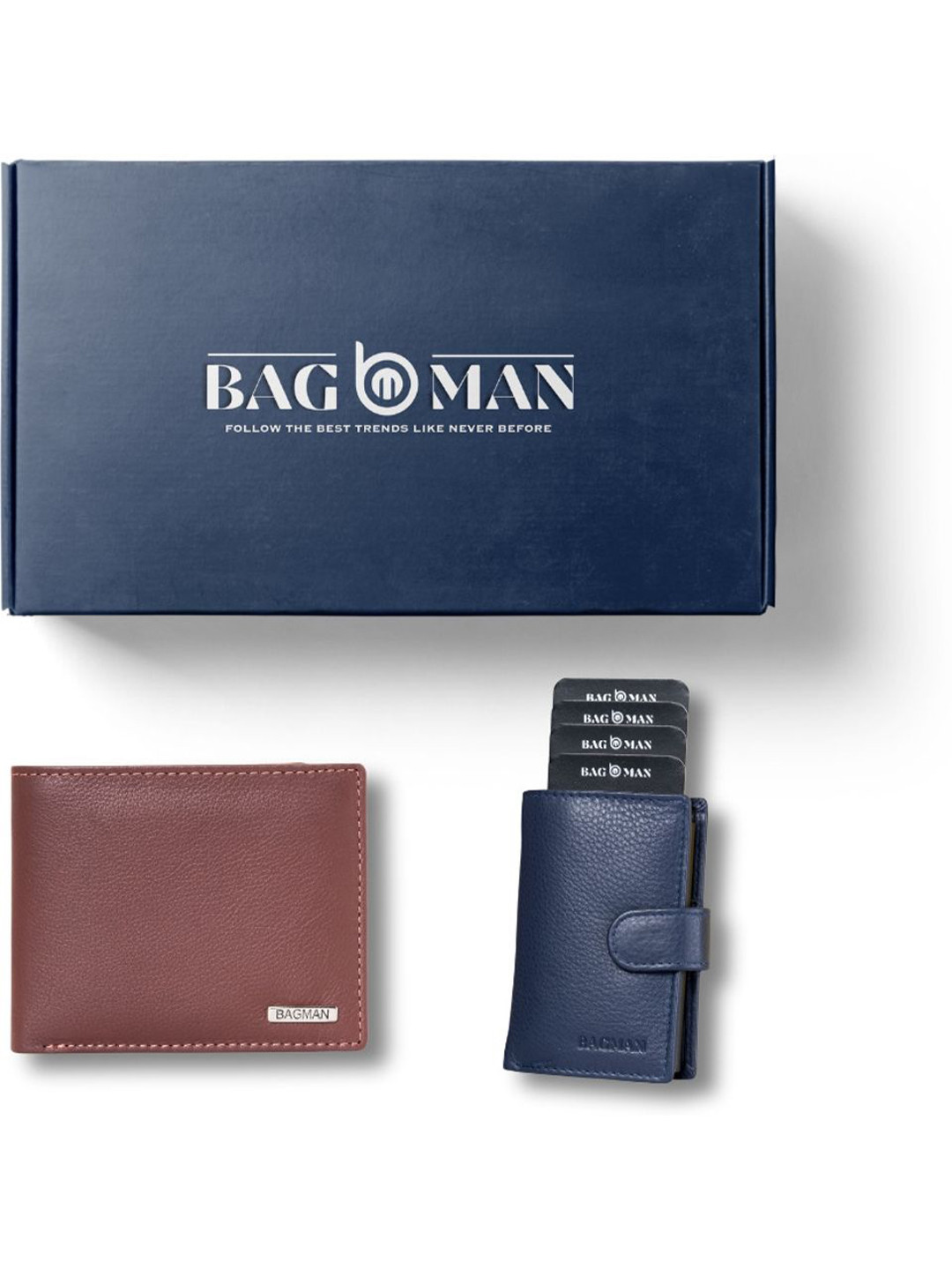 

BAGMAN Unisex Accessory Gift Set of, Navy blue