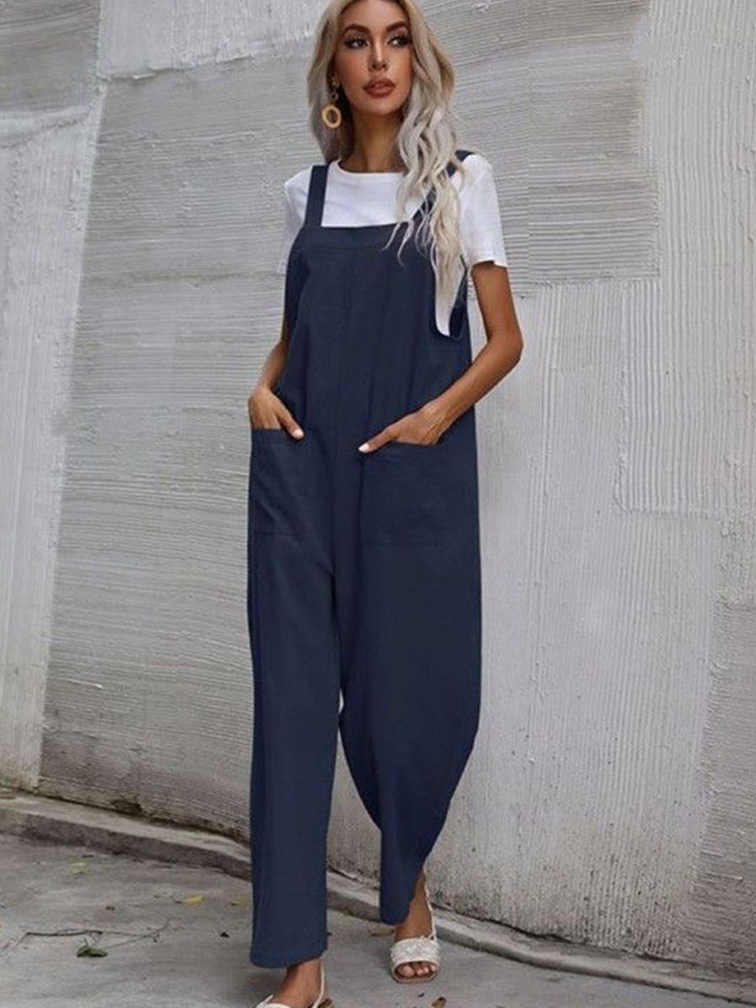 

HERE&NOW Basic Jumpsuit, Navy blue