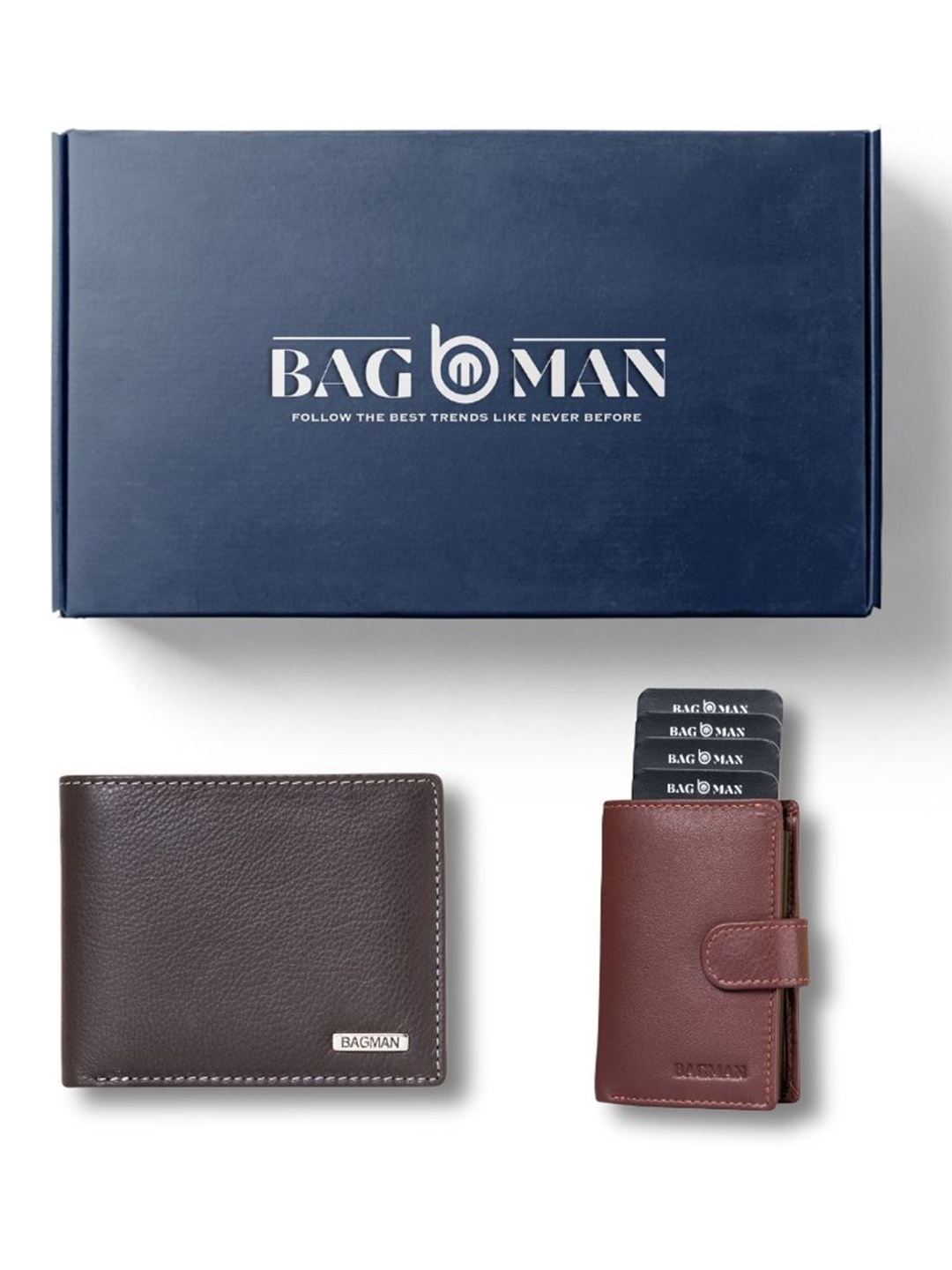 

BAGMAN Unisex Accessory Gift Set of, Brown