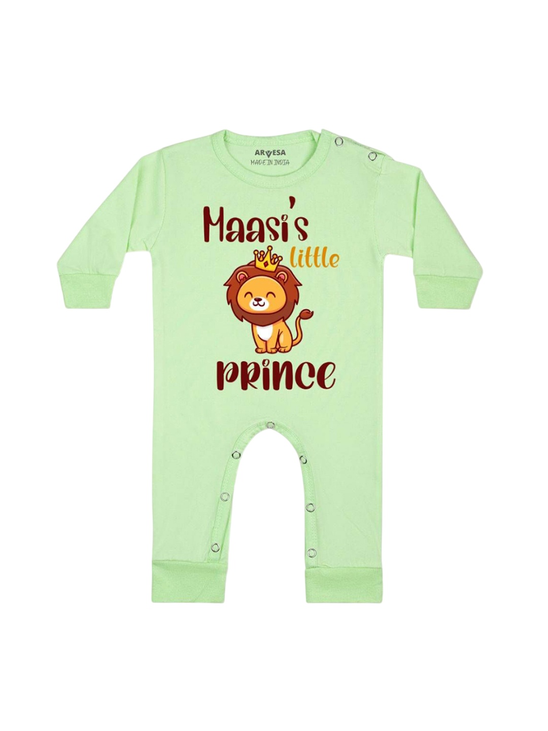 

Arvesa Kids Maasi Little Prince Printed Baby Romper, Green