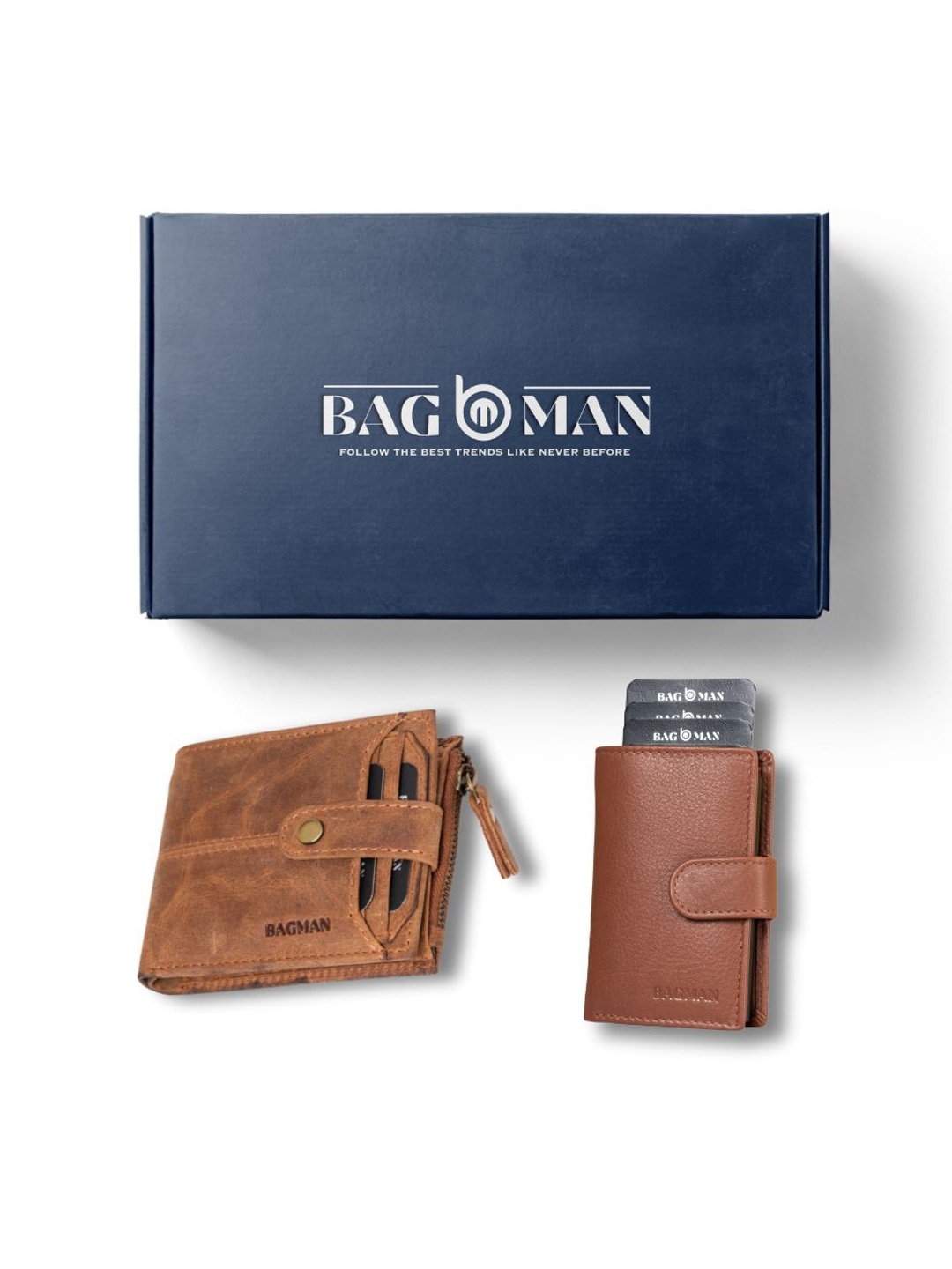 

BAGMAN Unisex Accessory Gift Set of, Brown