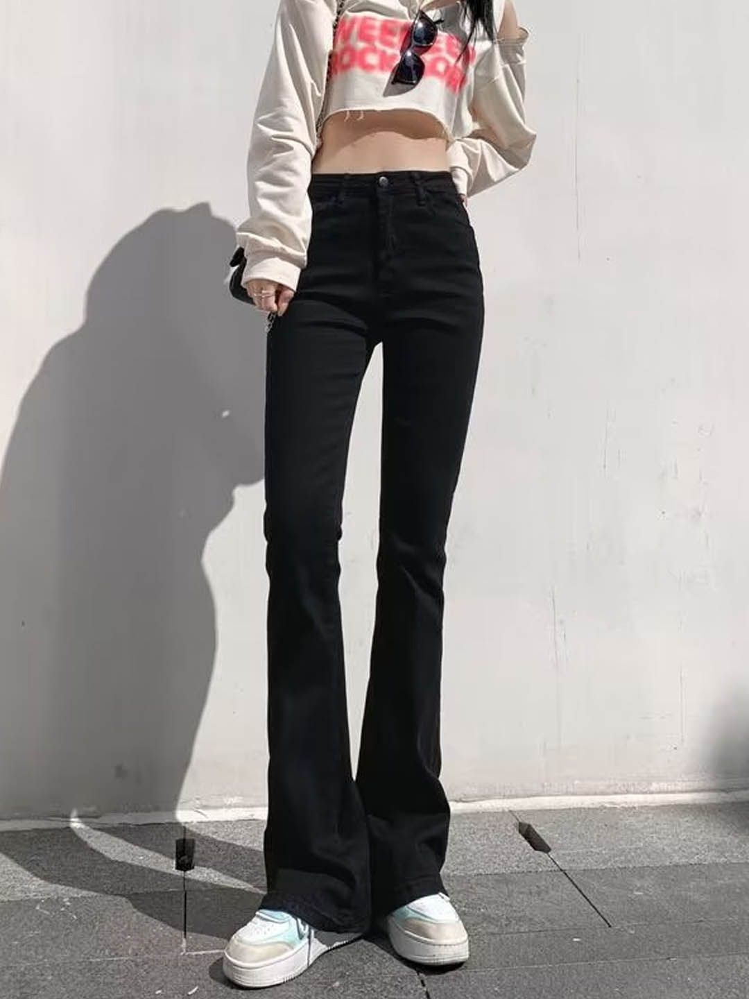 

StyleCast Women Slash Knee Jeans, Black