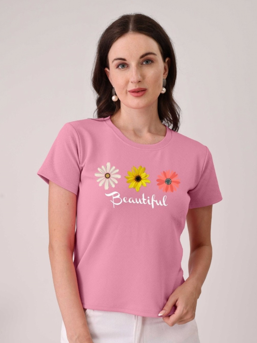 

Moda Rapido Women Printed T-shirt, Pink