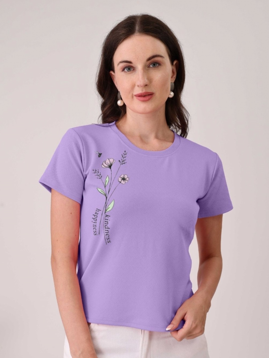 

Moda Rapido Women Printed T-shirt, Purple