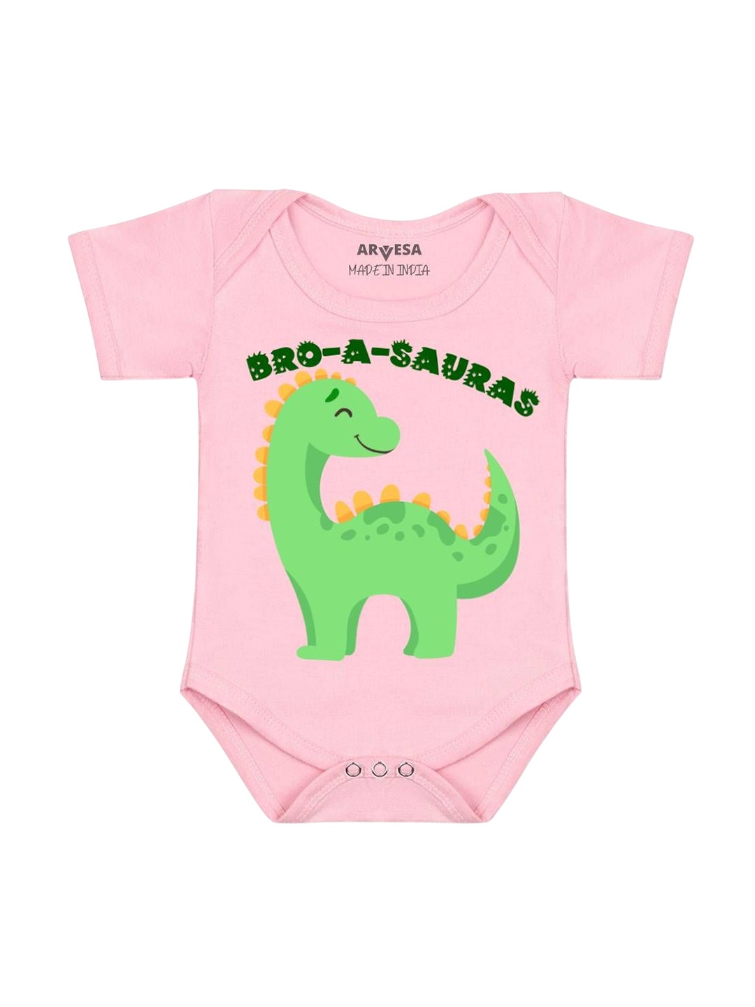 

Arvesa Kids Bro A Sauras Printed Romper, Pink