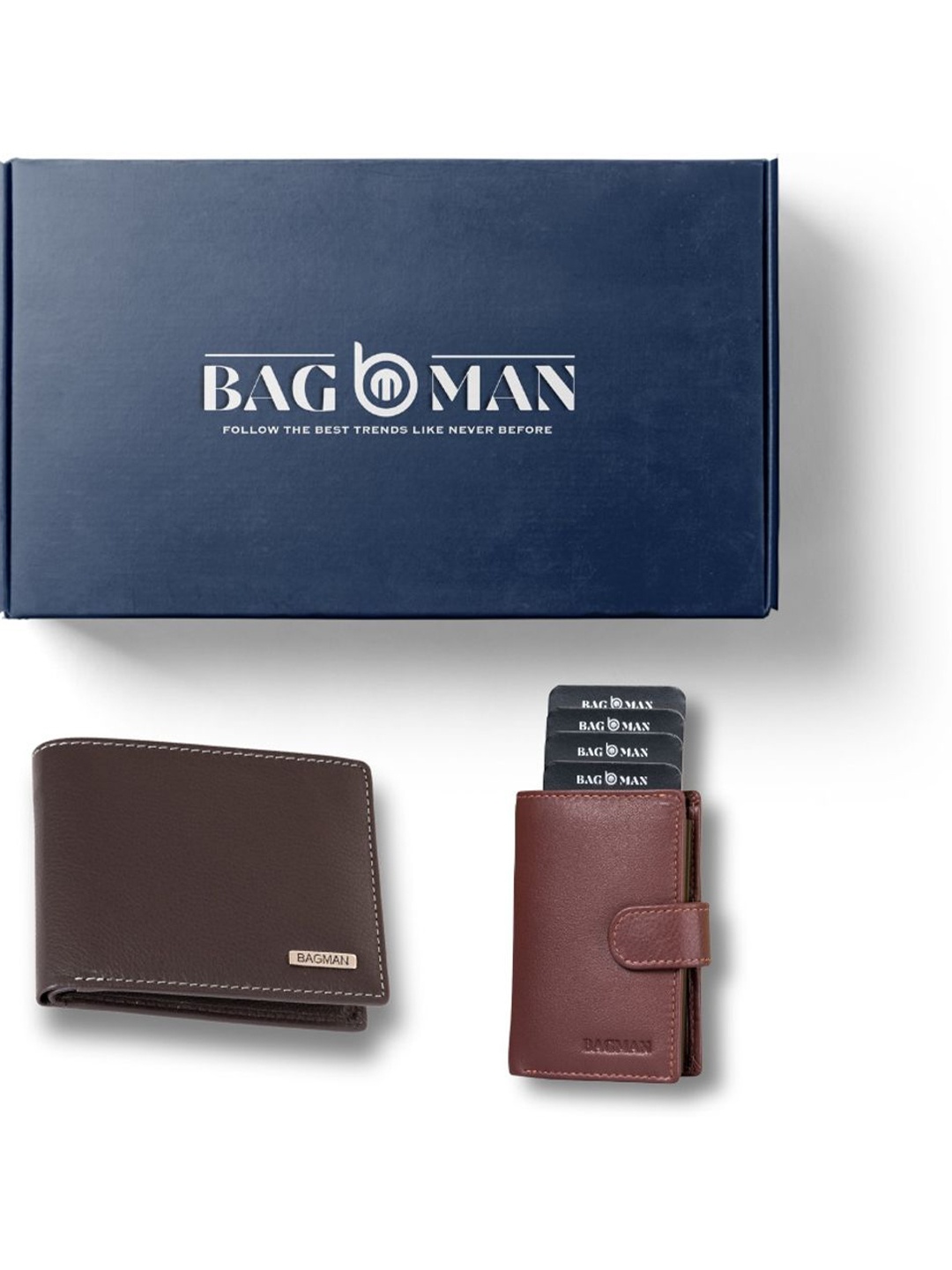 

BAGMAN Unisex Accessory Gift Set of, Brown