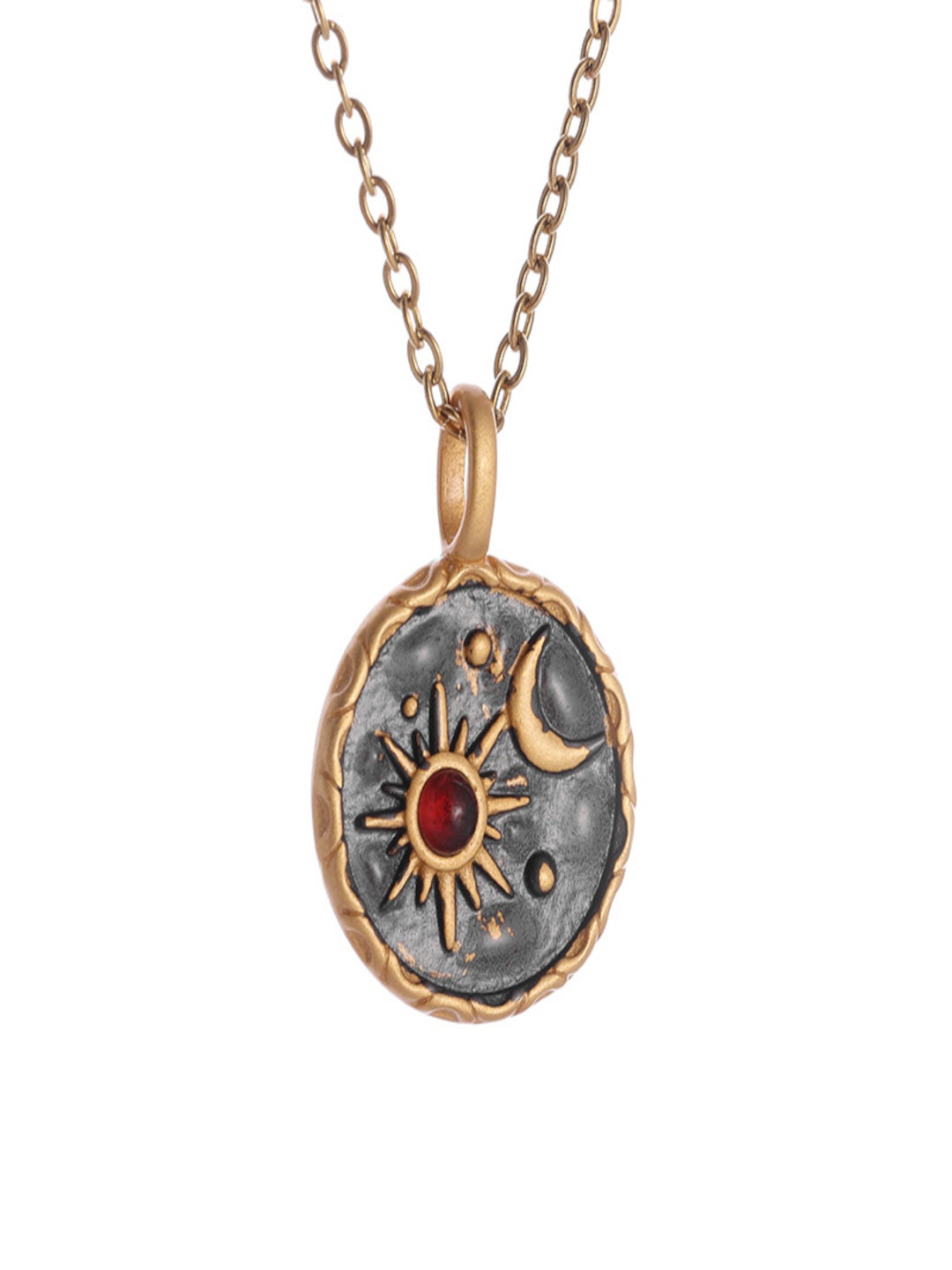 

DressBerry Star Enamelled Pendant Chain, Gold