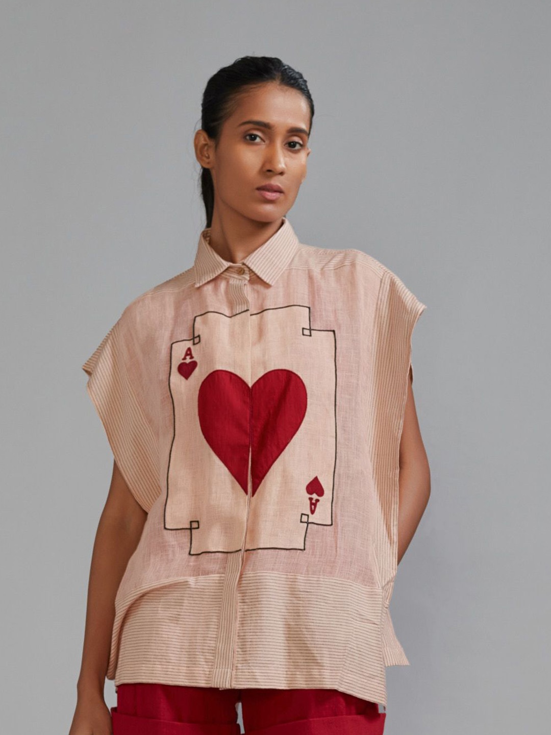 

MATI Linen Top, Pink