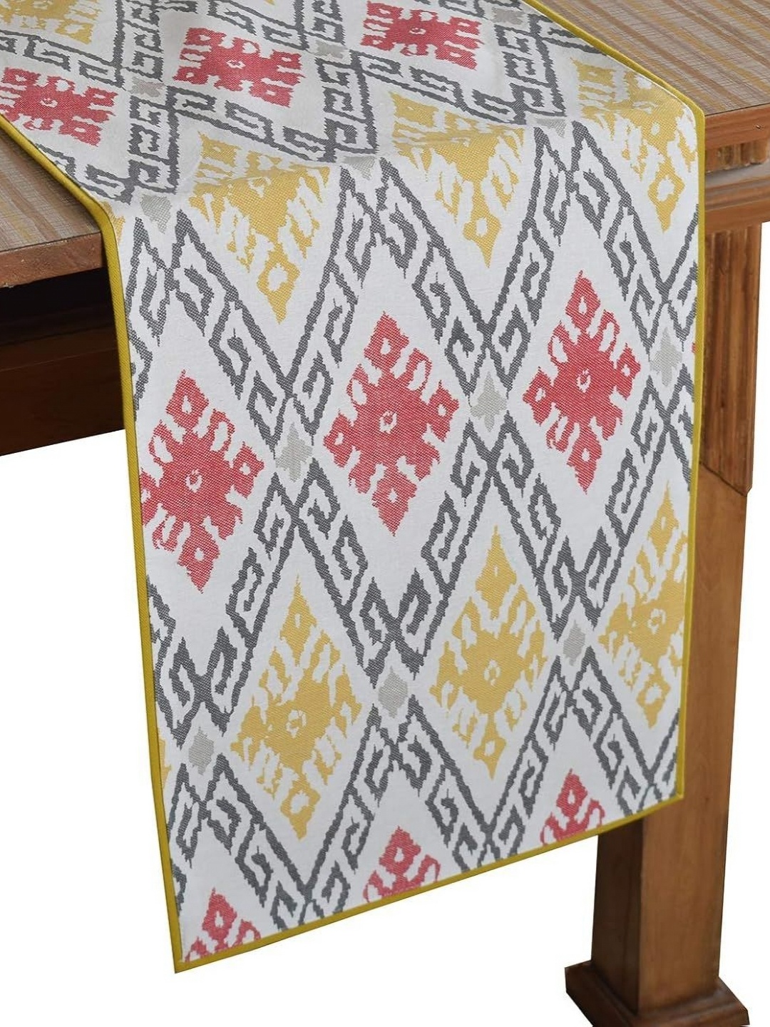 

BILBERRY Furnishing by preeti grover Yellow Printed 72" X 14'' Pure Cotton Table Runner