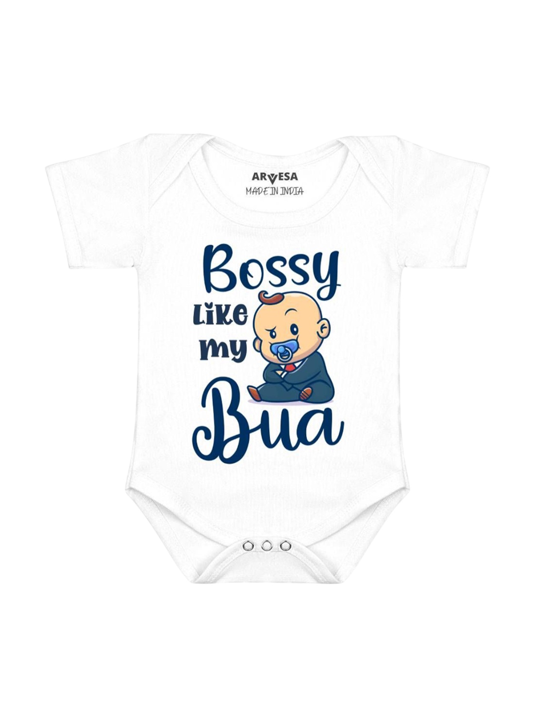 

Arvesa Kids Printed Romper, White