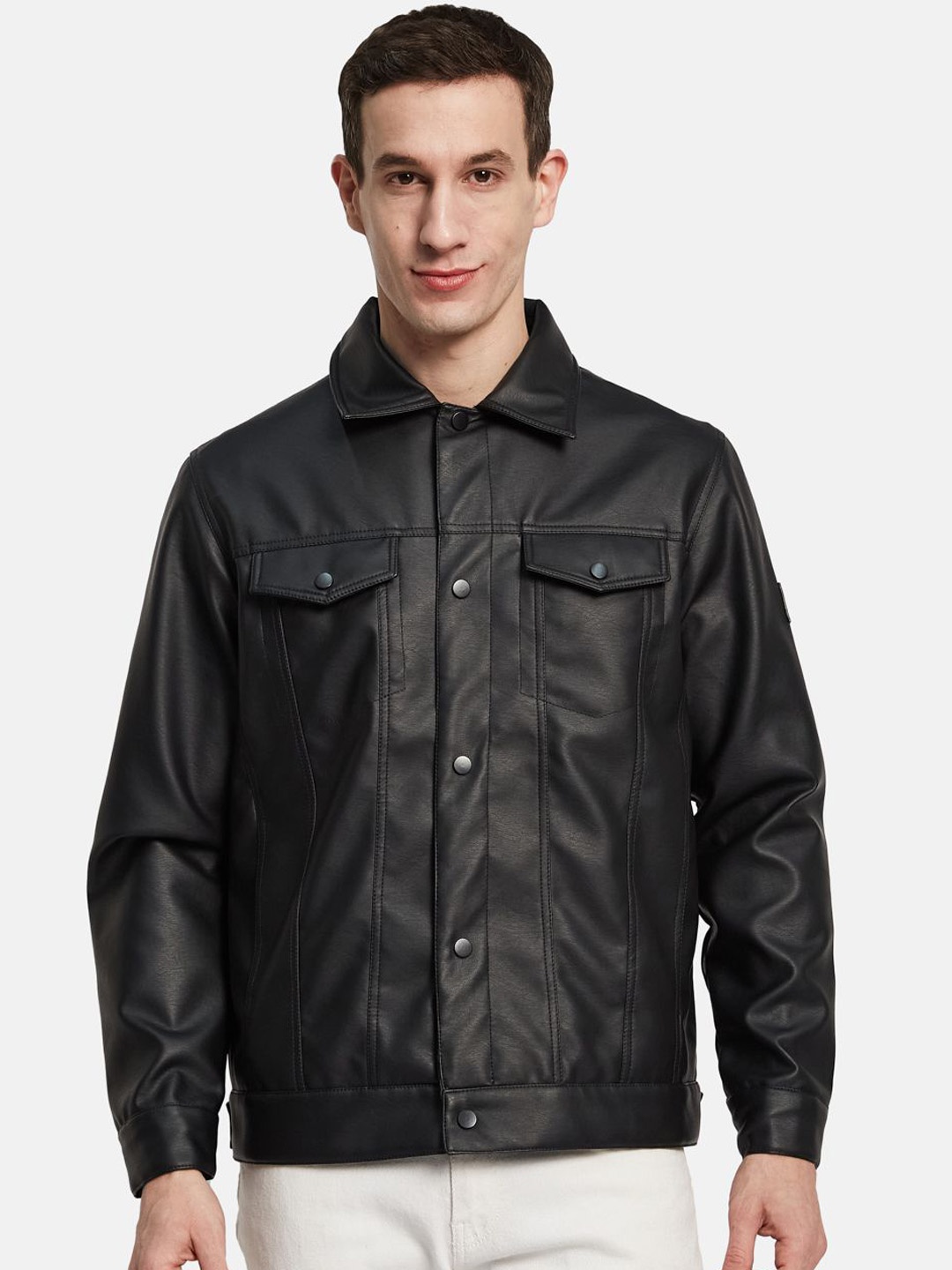 

METTLE Men Bomber Jacket, Black