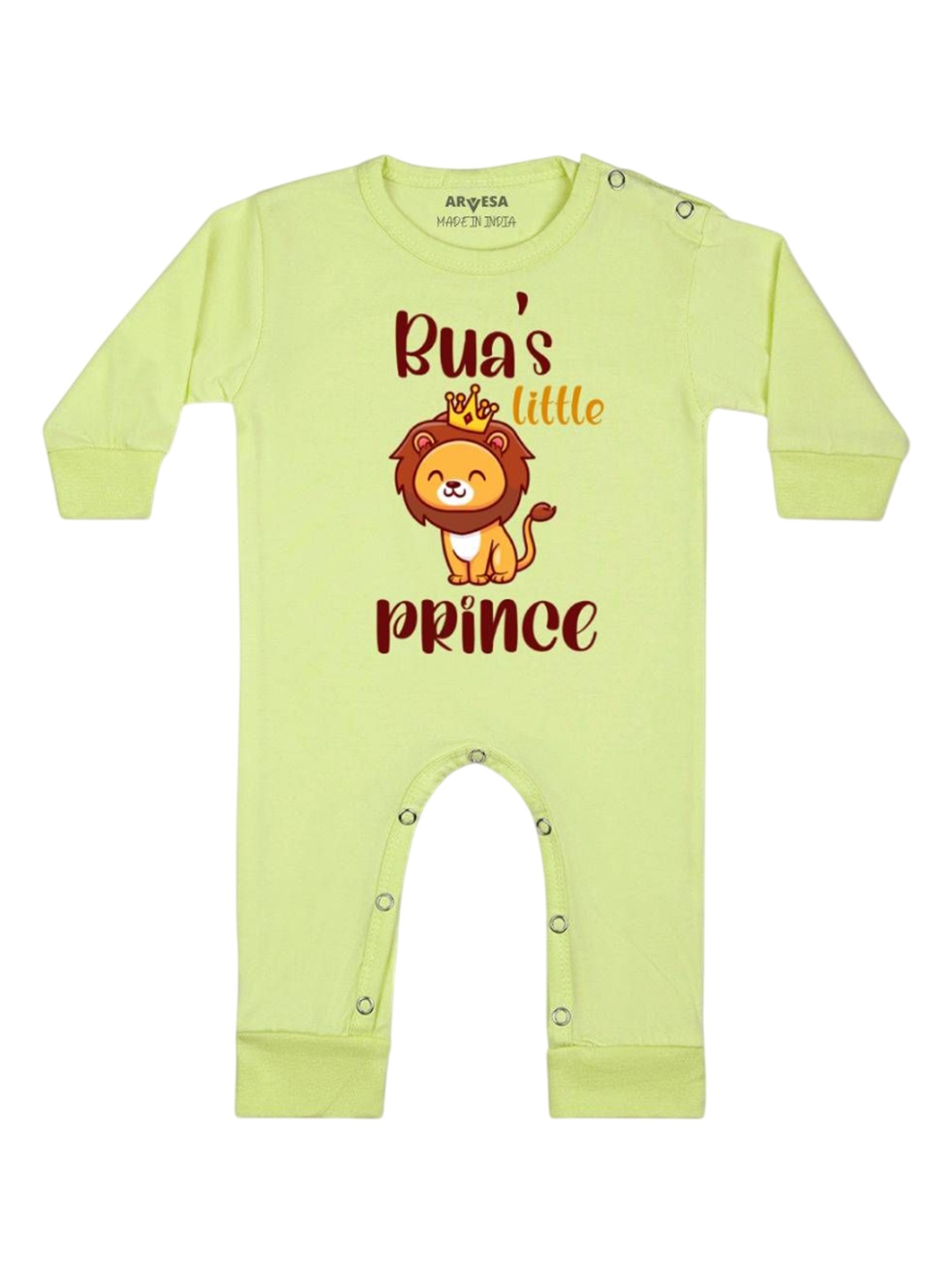 

Arvesa Kids Bua Little Prince Printed Baby Romper, Yellow