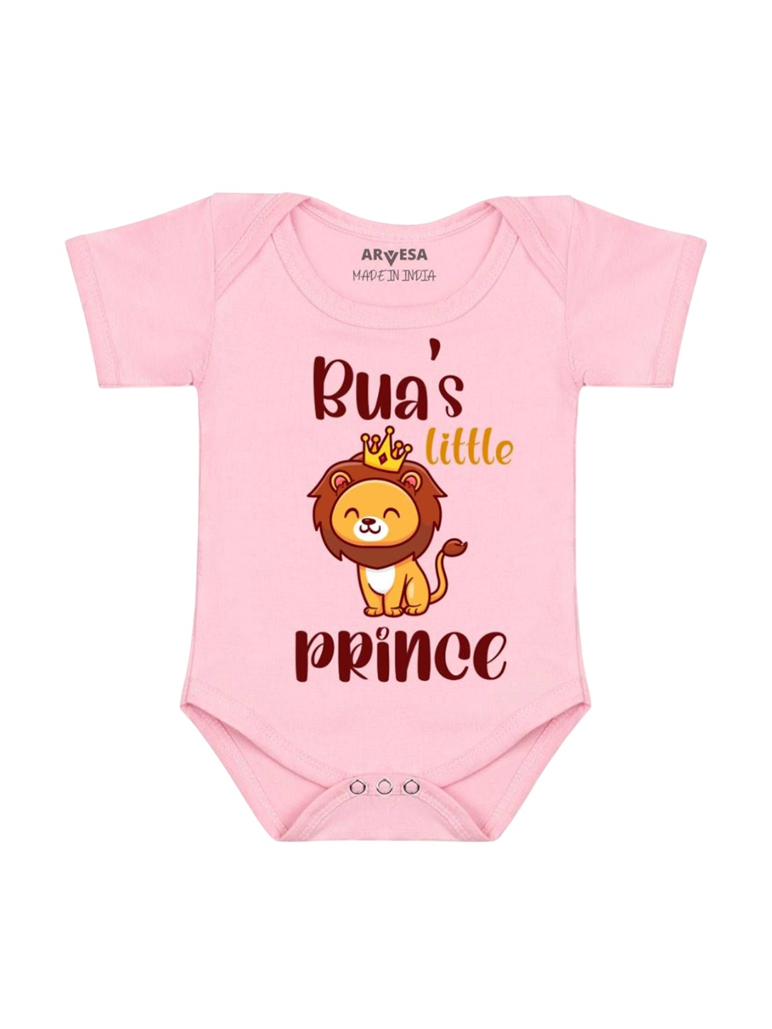 

Arvesa Kids Bua Little Prince Printed Romper, Pink