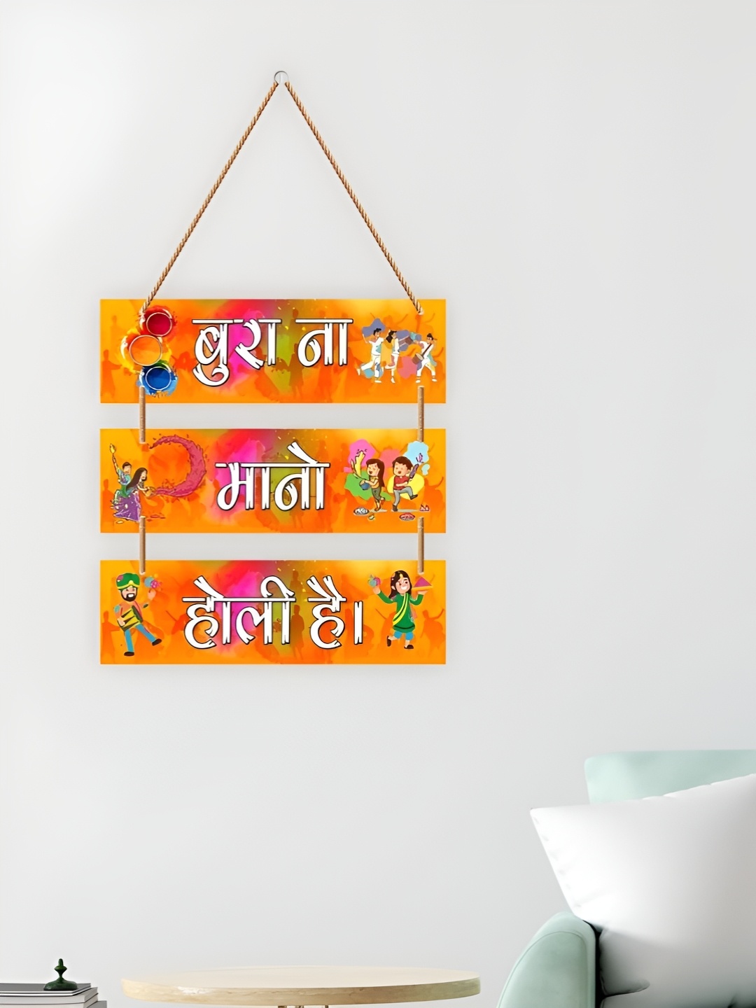 

CVANU Yellow & Rose Holi Wall Hanging