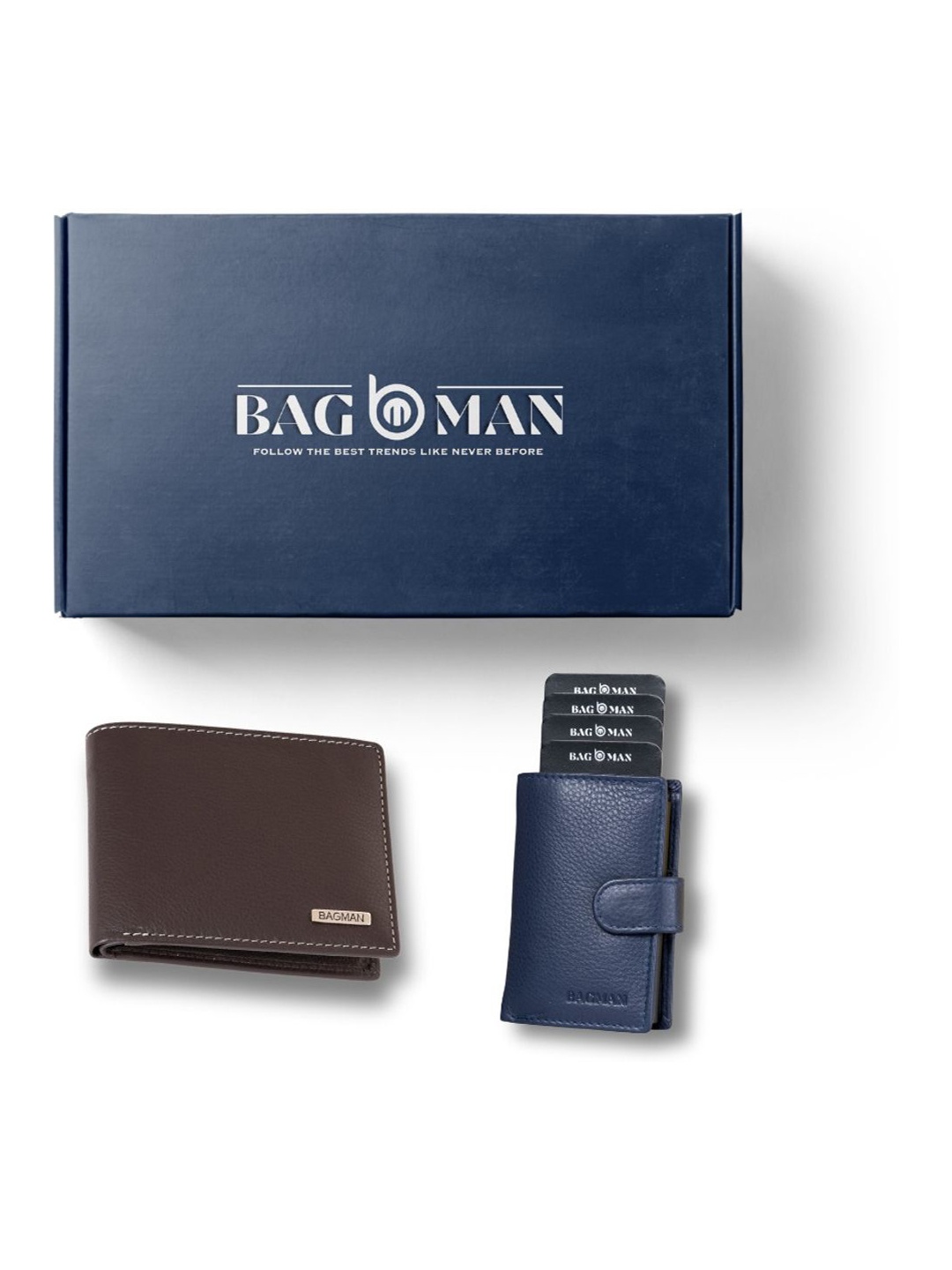 

BAGMAN Unisex Accessory Gift Set of, Navy blue