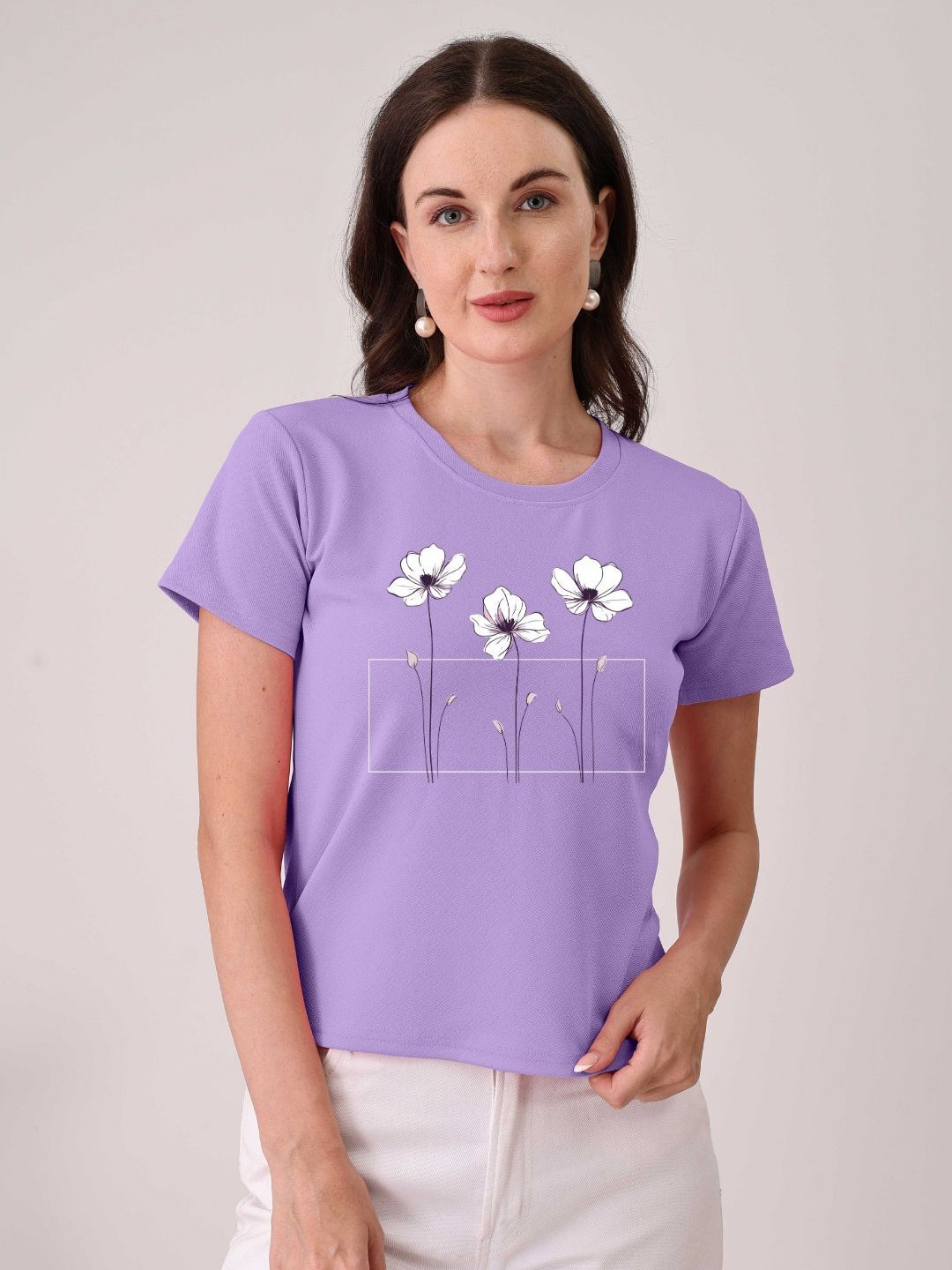 

Moda Rapido Women Printed T-shirt, Purple