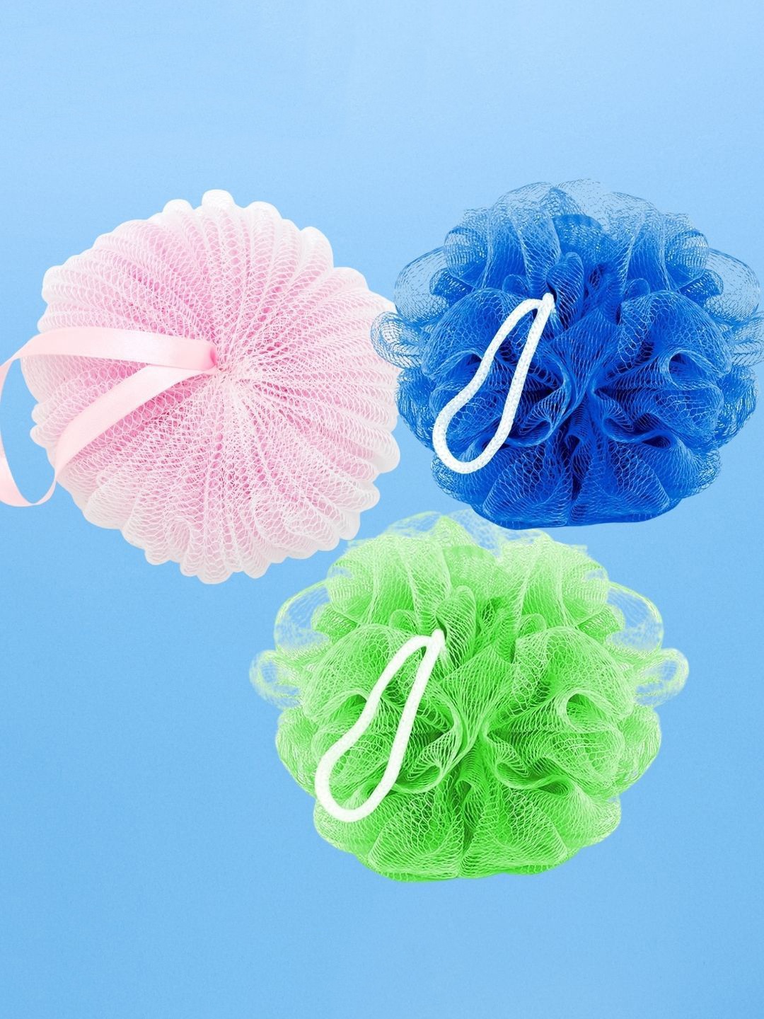 

Basicare Set Of 3 Bath Loofah Sponge- 40 g Each, Green