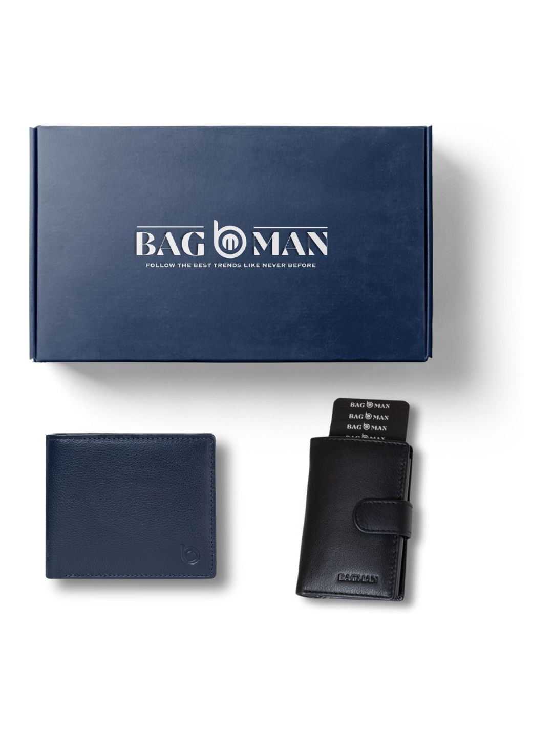 

BAGMAN Unisex Accessory Gift Set of, Navy blue