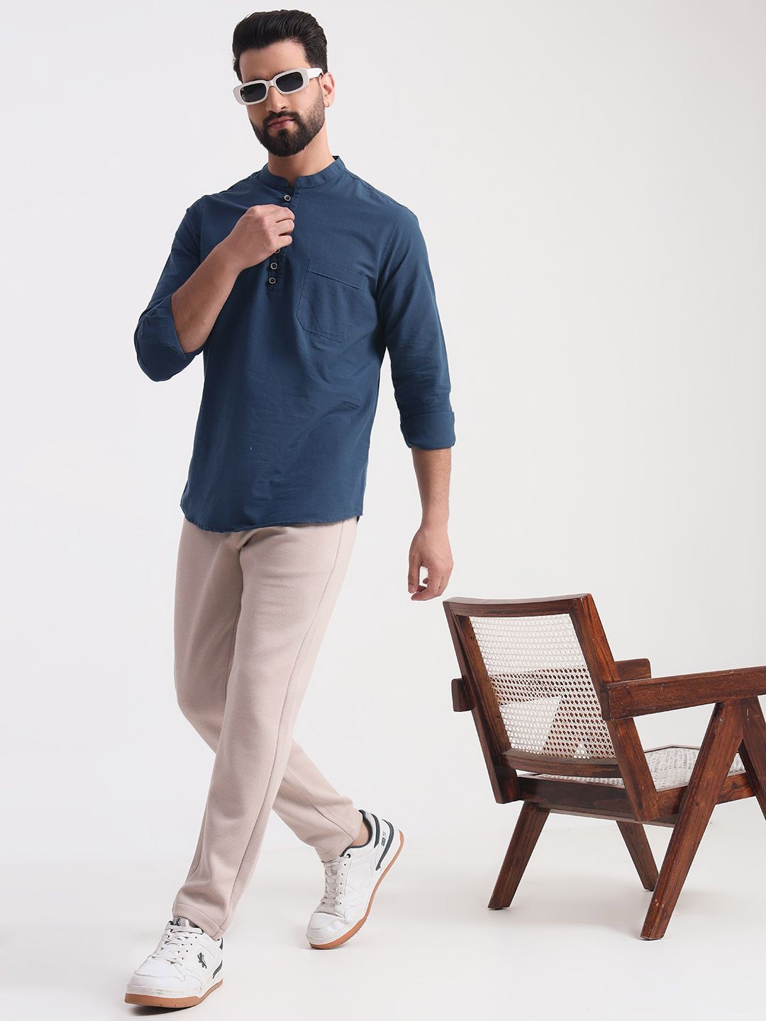 

ENSPYR Men Opaque Casual Shirt, Teal