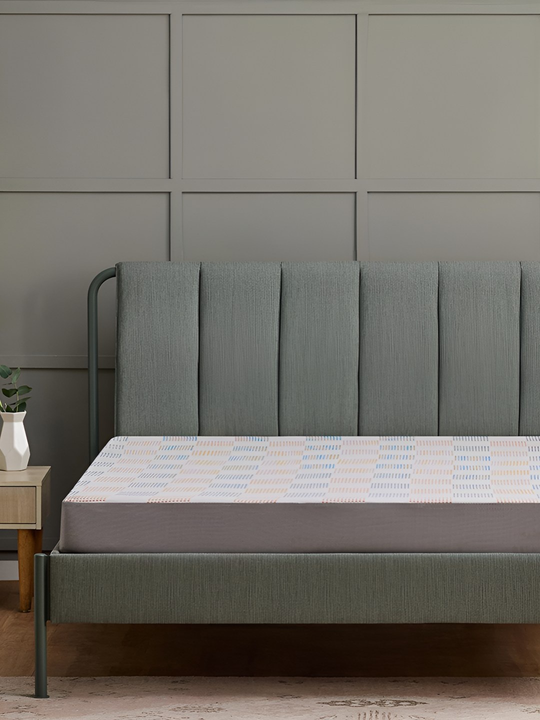 

Kurl on Grey & Blue Printed Waterproof Double King Size Mattress