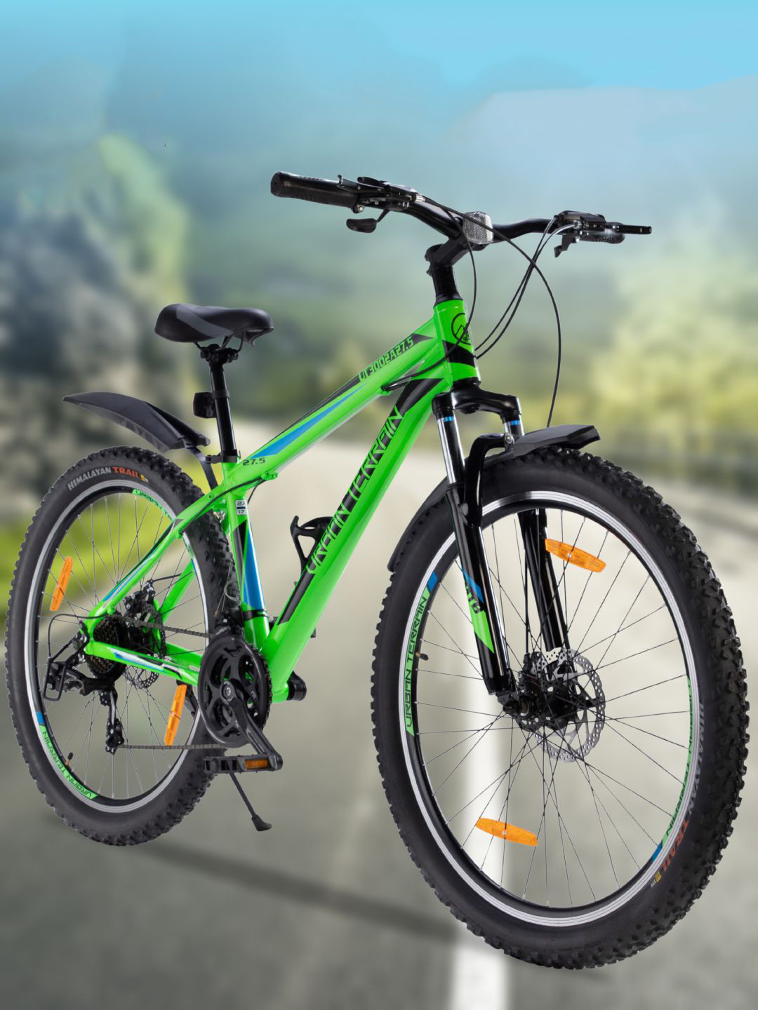 

URBAN TERRAIN UT3002A27.5 27.5T 21-Speed and Dual Disc Brakes Mountain Bicycle, Green
