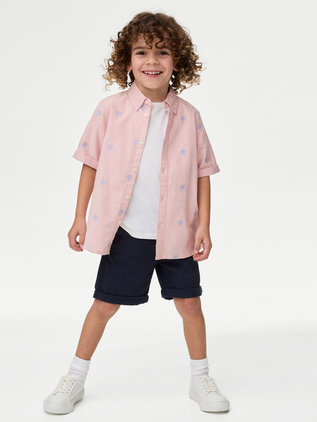 

Marks & Spencer Boys Opaque Casual Shirt, Pink