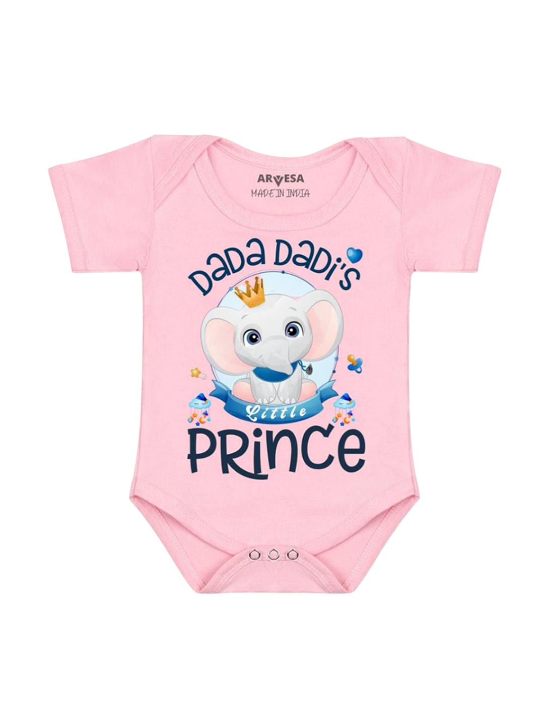 

Arvesa Dada Dadi Little Prince Printed Romper, Pink