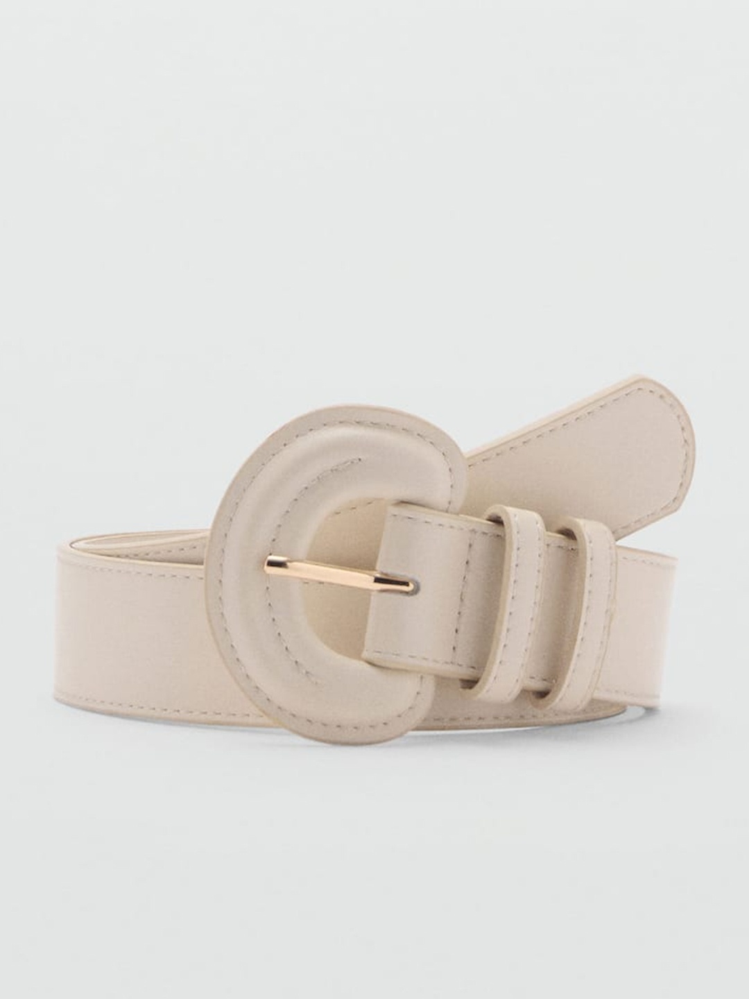 

MANGO Women Wide Belt, White