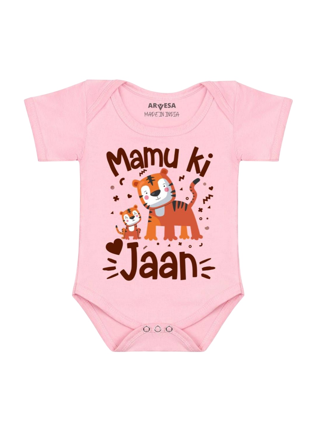 

Arvesa Mamu Ki Jaan Printed Romper, Pink