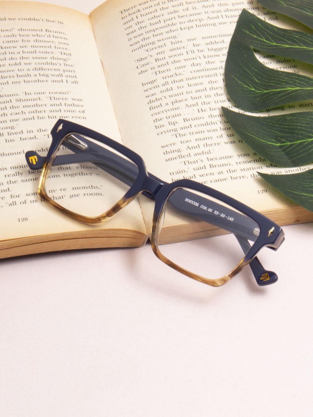 

Ted Smith Premium Acetate Unisex Full Rim Square Frames, Blue