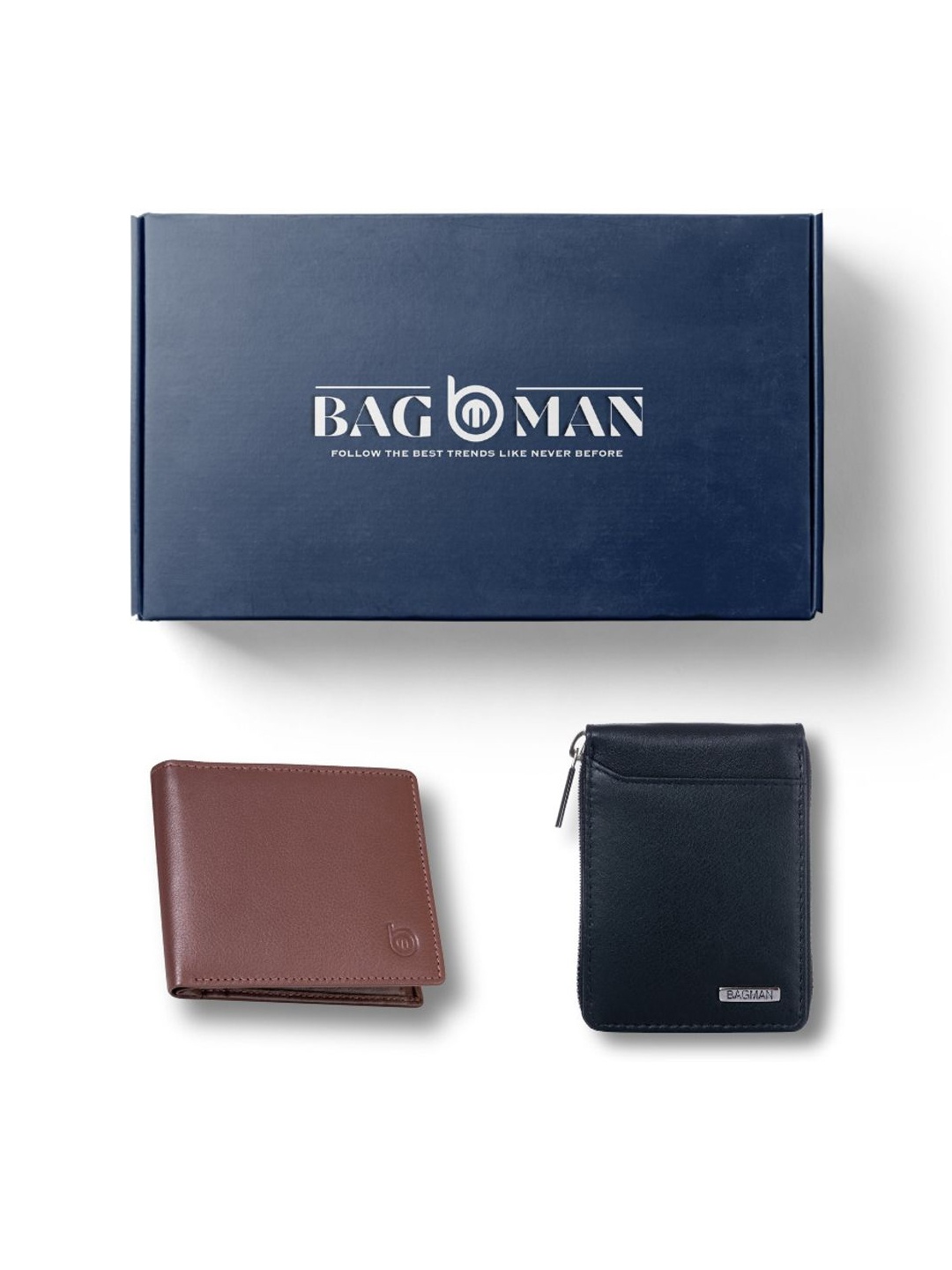 

BAGMAN Unisex Accessory Gift Set of, Brown