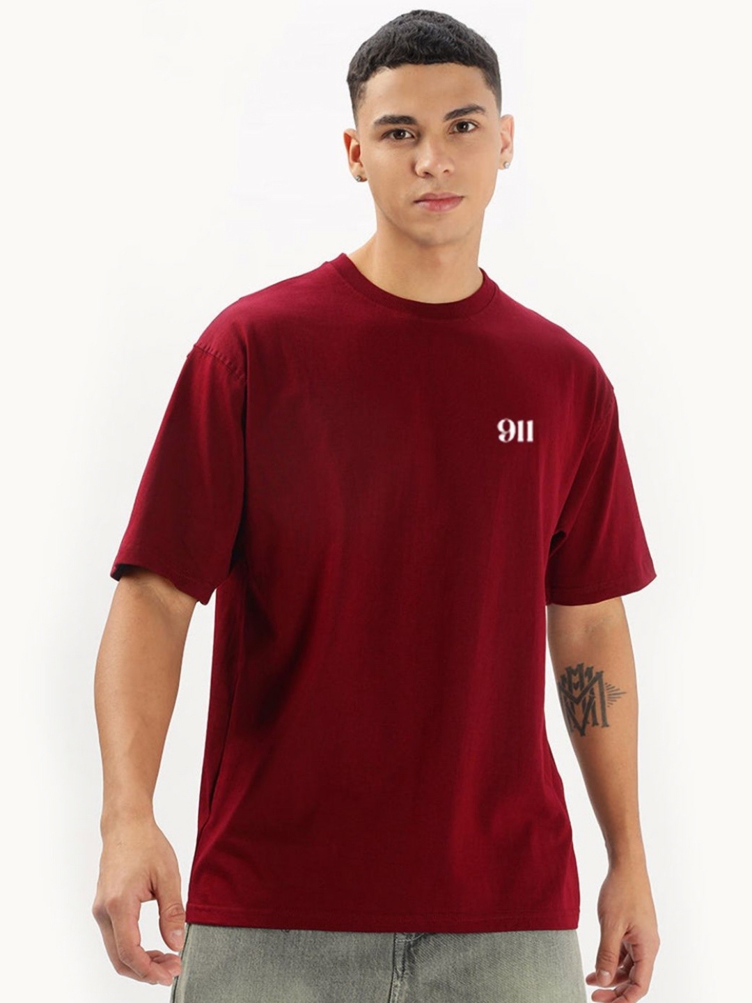 

BDSQUARE Men T-shirt, Maroon
