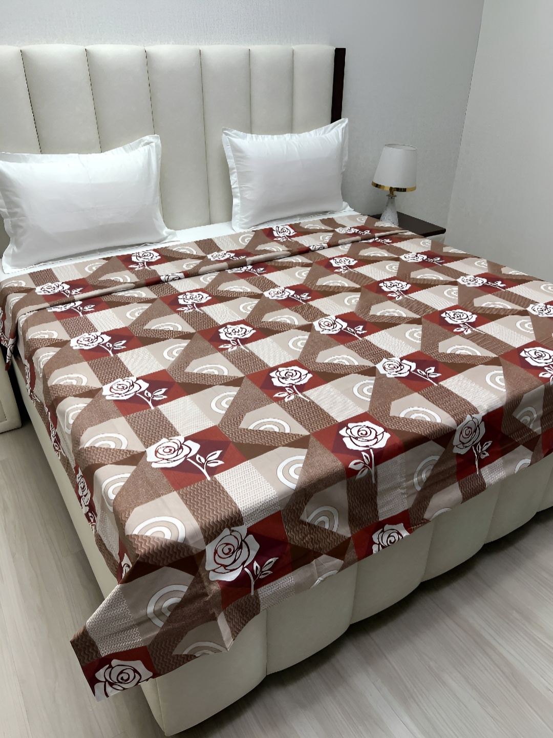 

Pure Decor Brown & Rust Printed Pure Cotton King Size Duvet Cover 2.2 m x 2.4 m