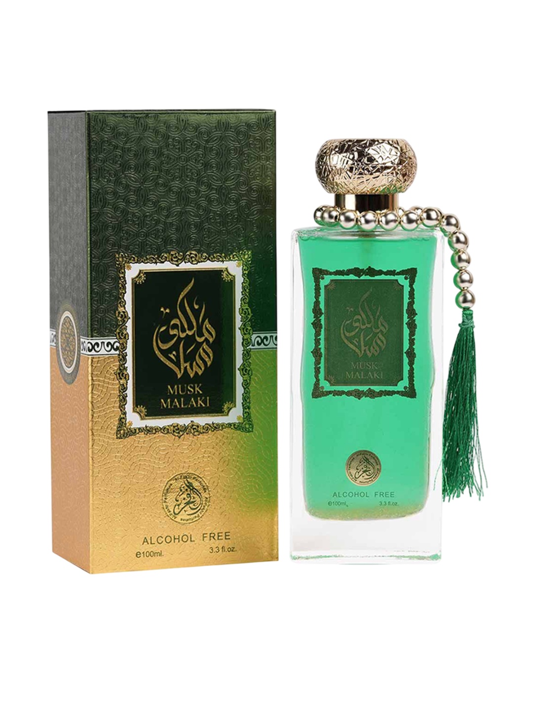 

Al-Fakhr Perfumes Musk Malaki Long Lasting & Alcohol Free Eau De Parfum - 100 ml, Green