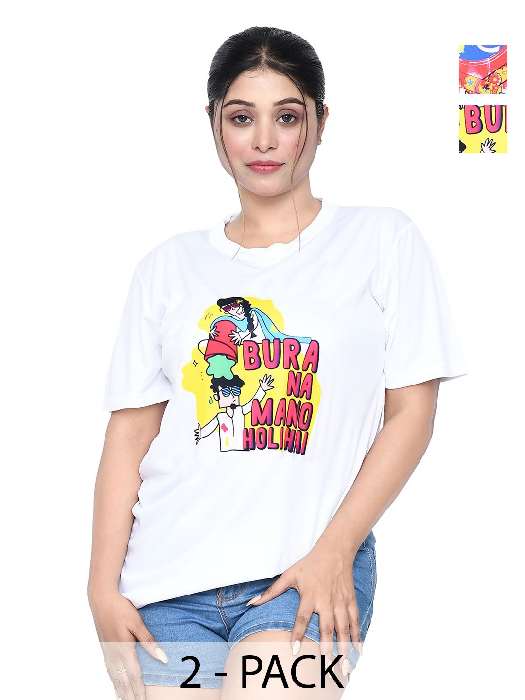 

RAPL Women 2 Printed T-shirt, White