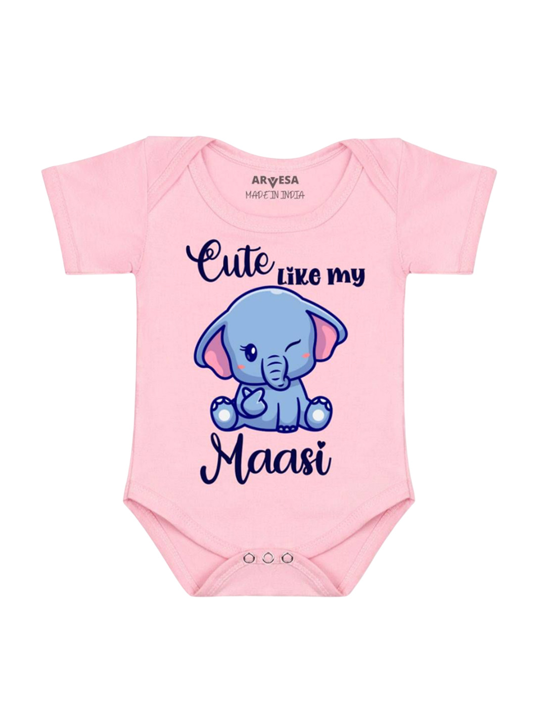 

Arvesa Infants Kids Printed short sleeves Romper, Pink