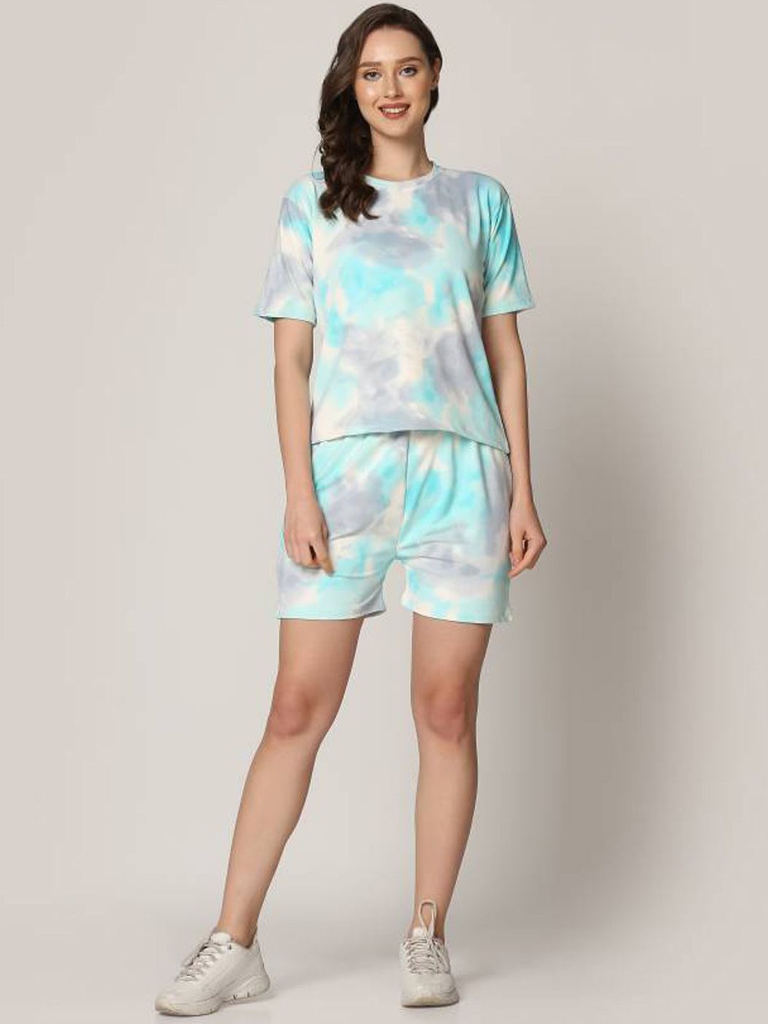 

Dreambe Printed Short Sleeve T-Shirt & Shorts Co-Ords, Pink