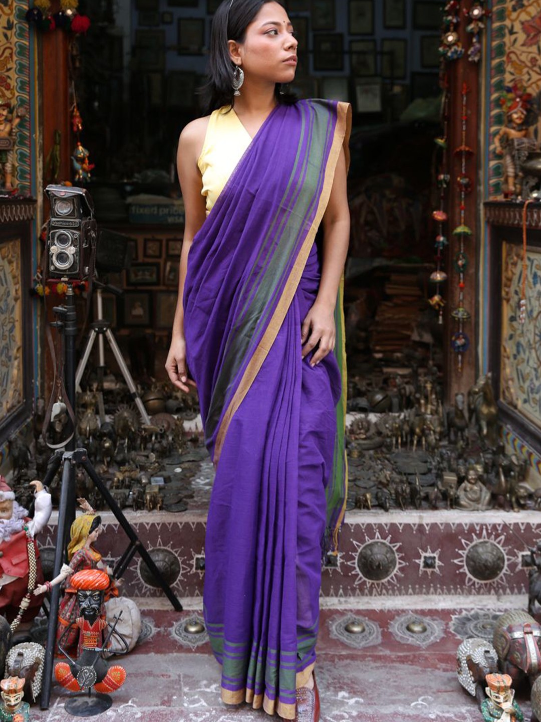 

Moora Pure Cotton Saree, Purple