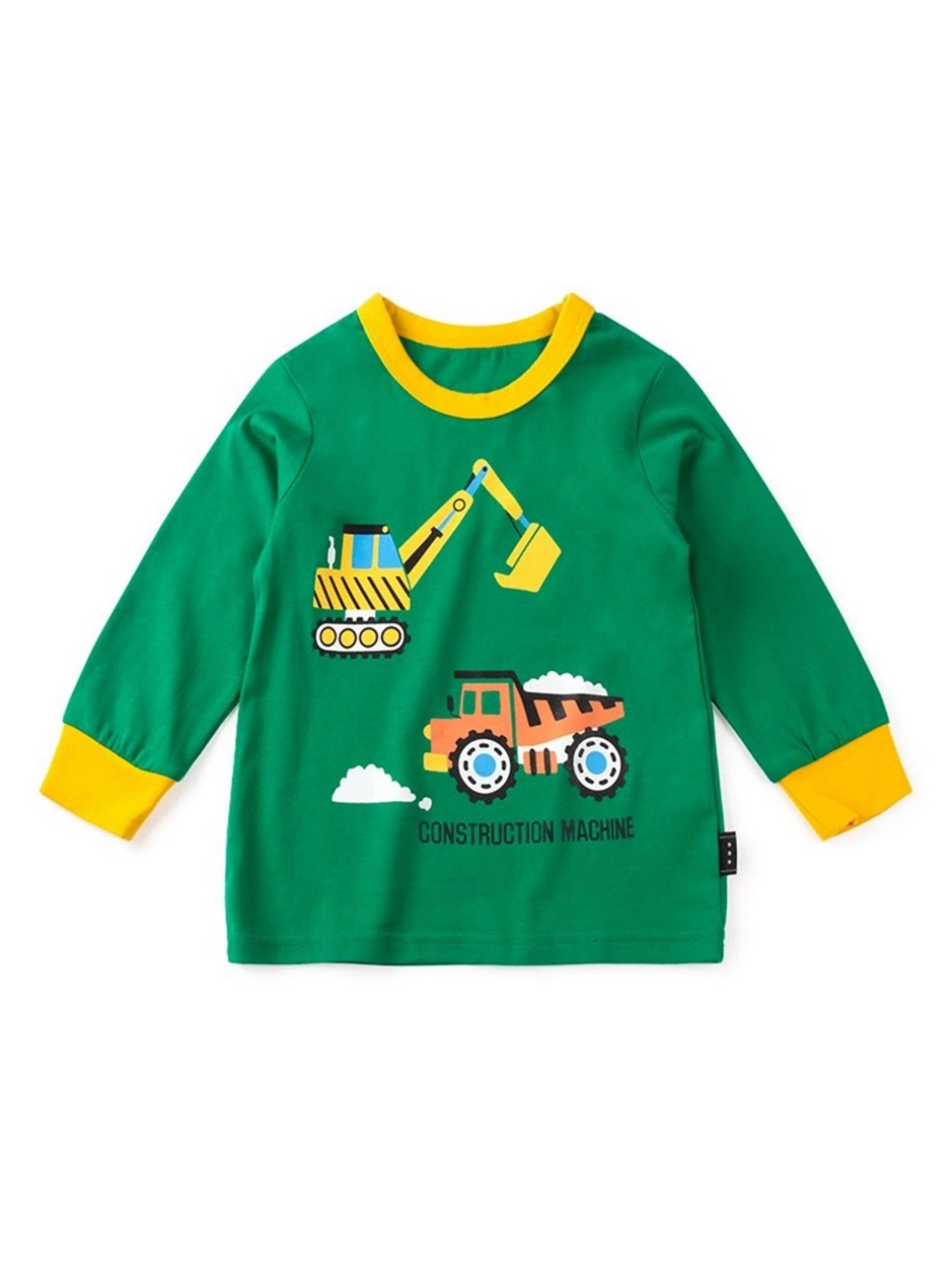 

LULU & SKY Boys Graphic Printed Round Neck Cotton T-shirt, Green