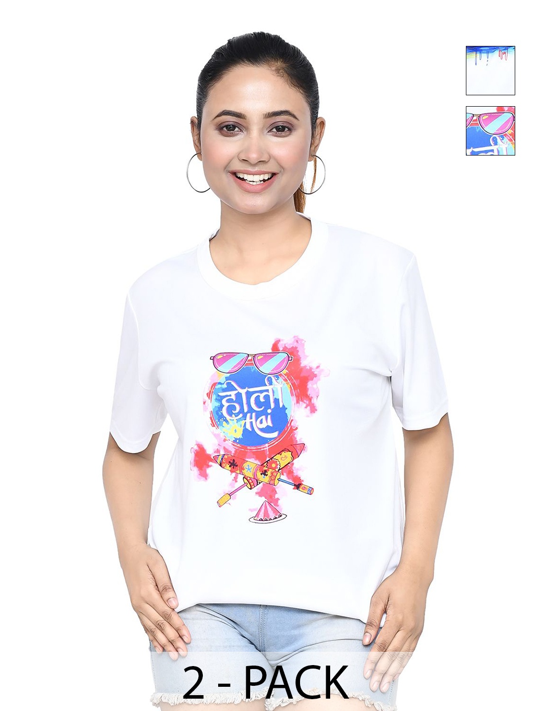

RAPL Women 2 Printed T-shirt, White