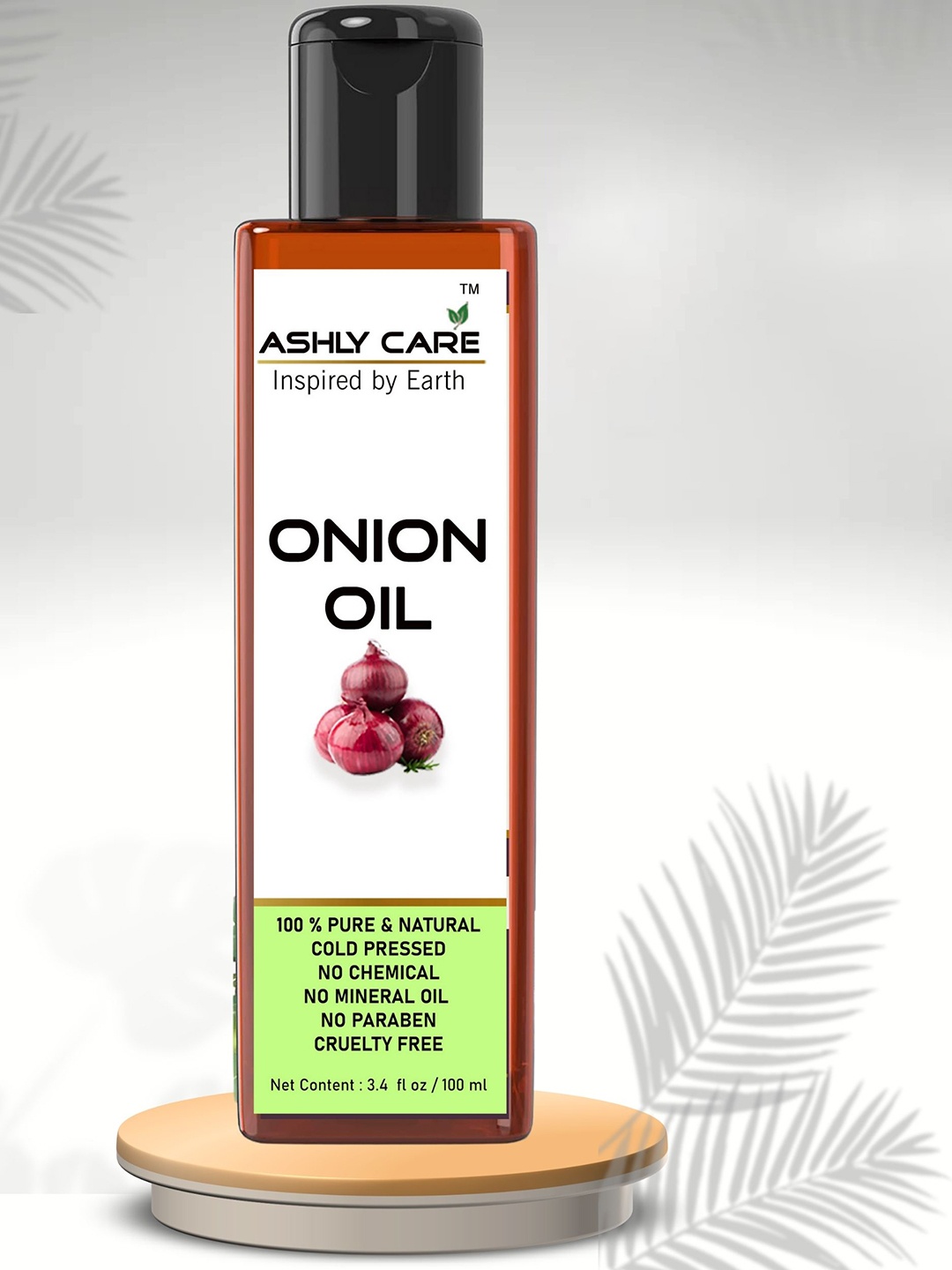 

ASHLY CARE Cold Pressed Hair Fall Control Onion Hair Oil With Vitamin A & C - 100 ml, Brown