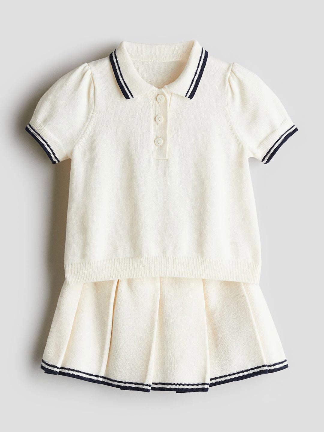

H&M 2-Piece Knitted Cotton Set, White